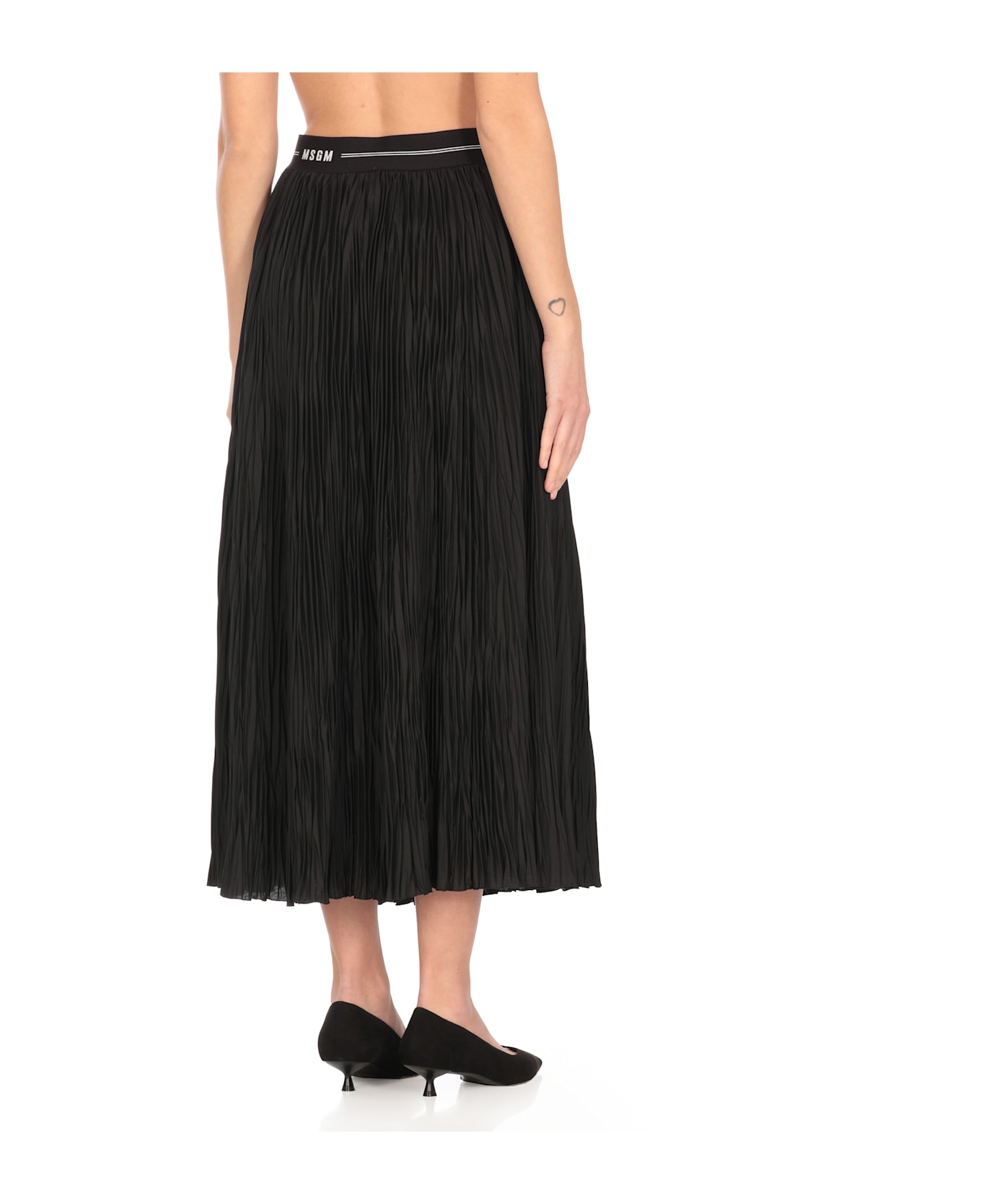MSGM Logoed Skirt - Black