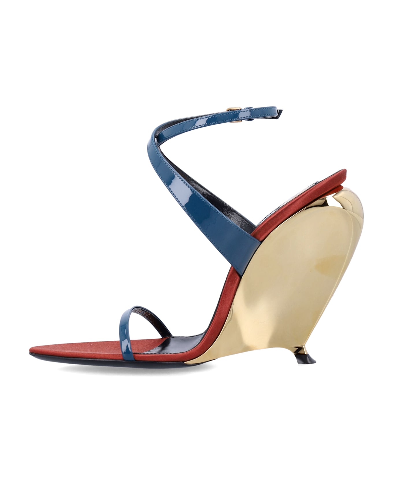 Saint Laurent Tallulah Wedges - DUCK BLUE MULTI