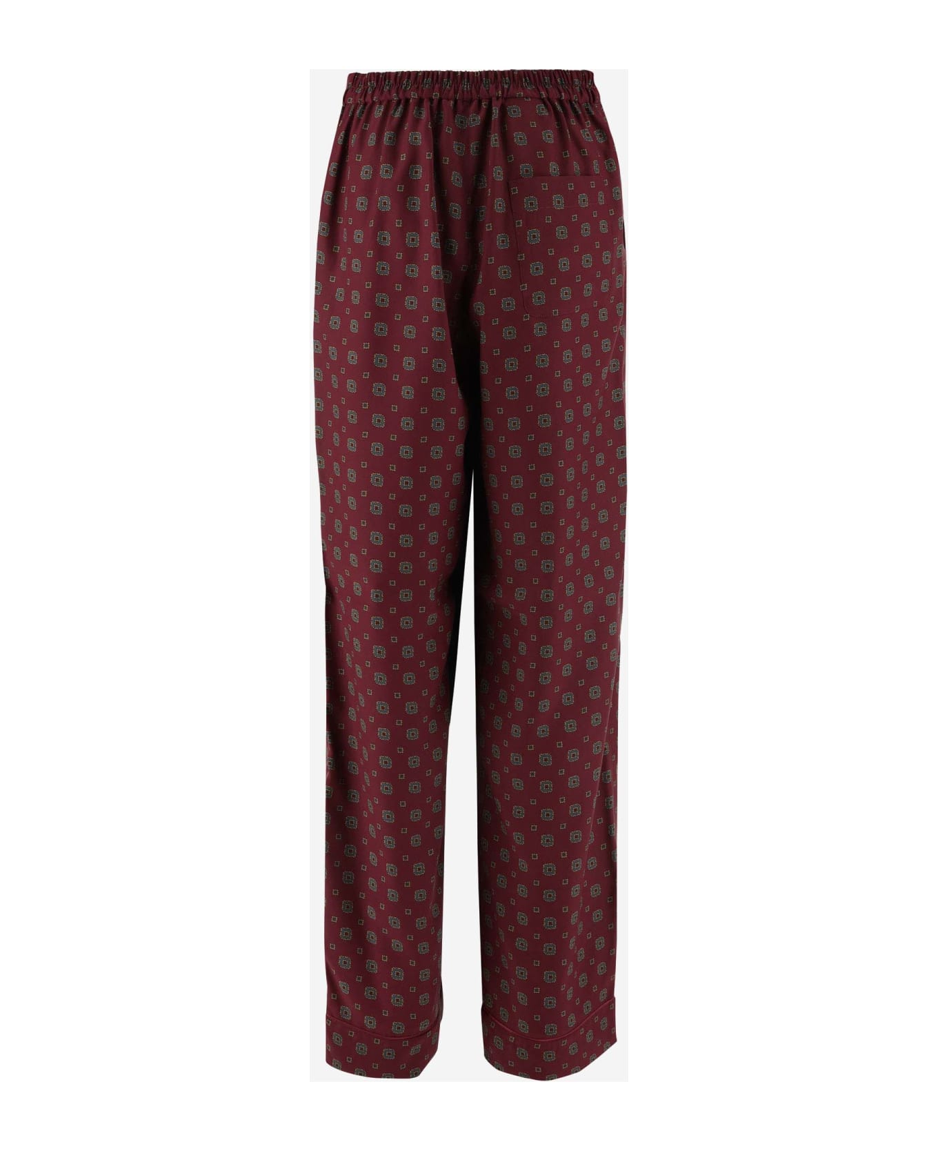 パンツ Moschino FW24 Patterned pants (A03065455 1139) Moschino FW24 Printed silk pant (A03065455 1139) (Moschino