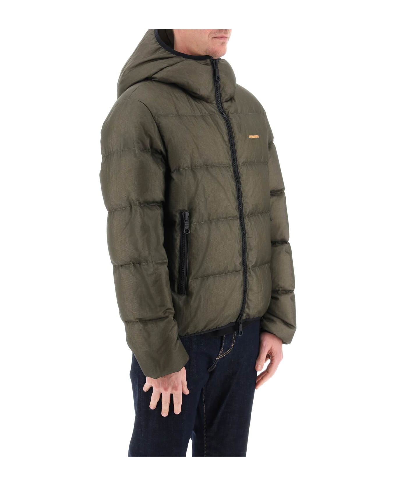 Dsquared2 Ripstop Puffer Jacket - MILITARY GREEN (Green)