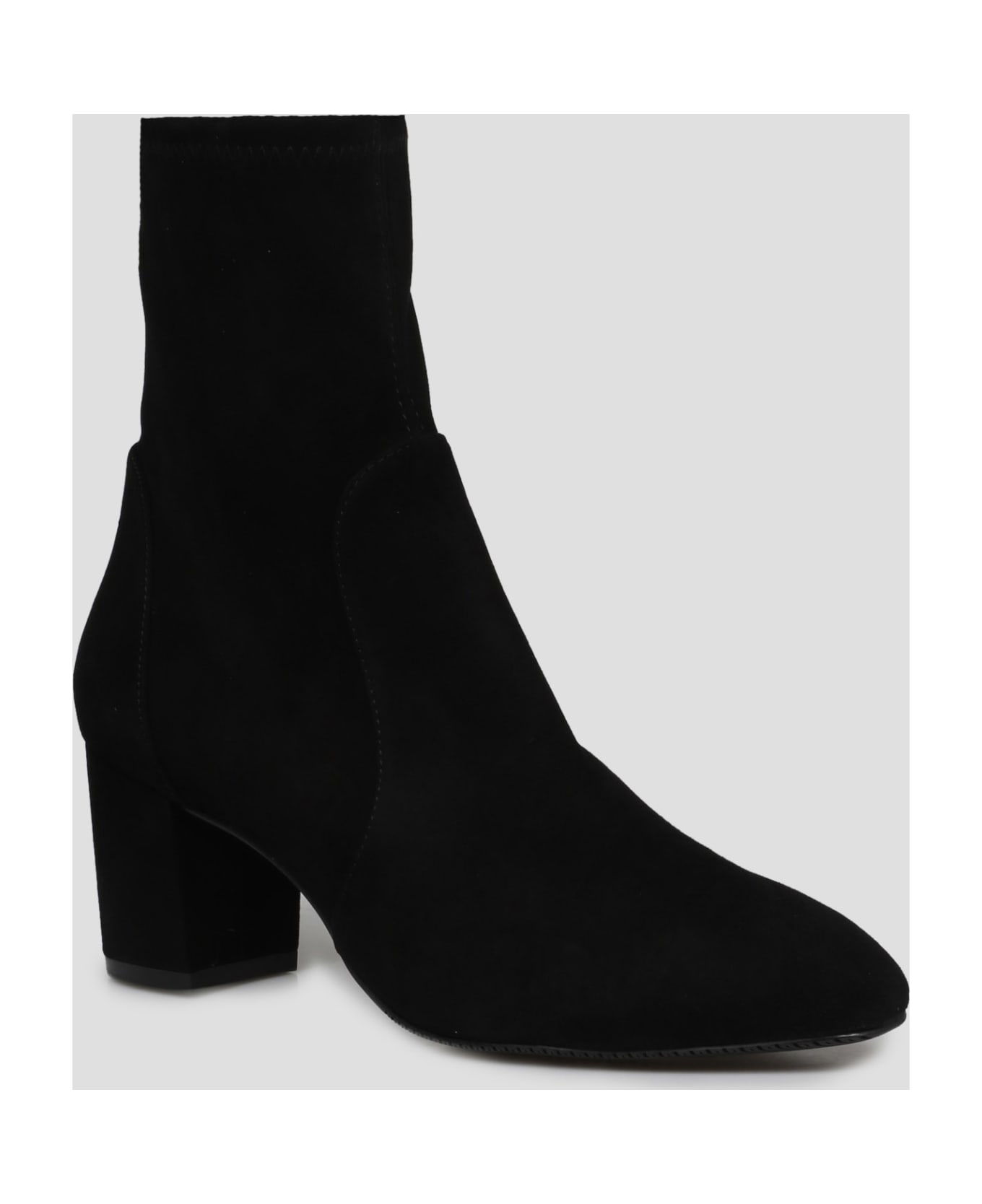 Stuart Weitzman Yuliana Ankle Boots - Black Suede