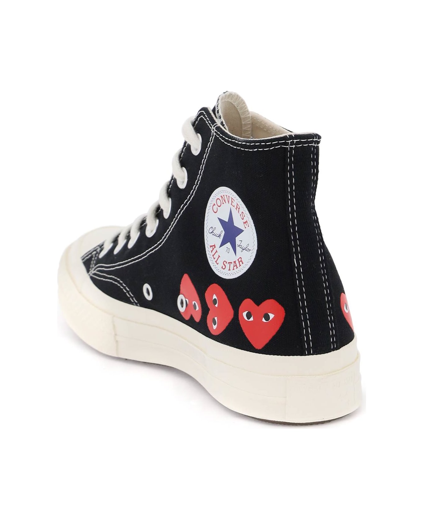 Comme des Garçons Play Multi Heart Converse X Comme Des Gar S Play Hi-top Sneakers - BLACK/RED