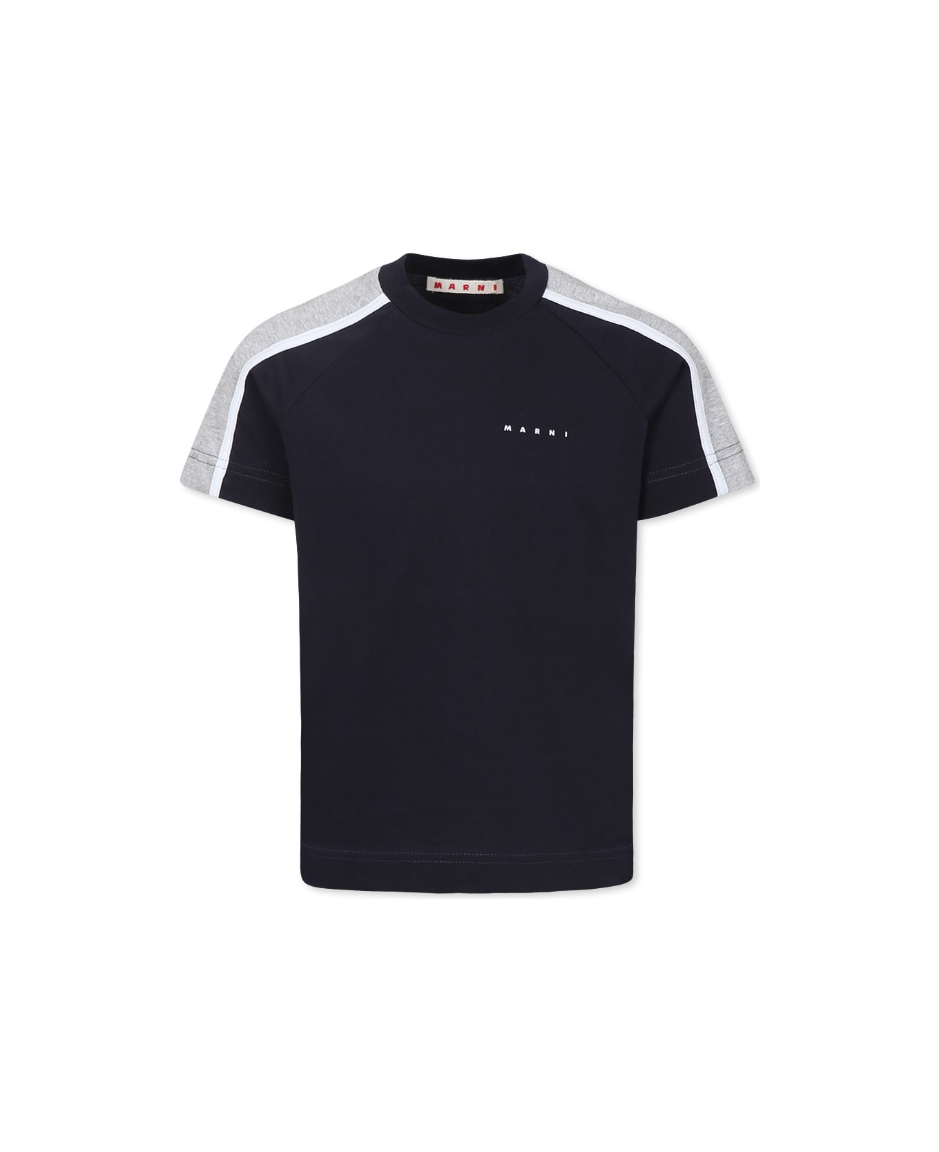 Marni Blue T-shirt For Boy With Logo - Blue