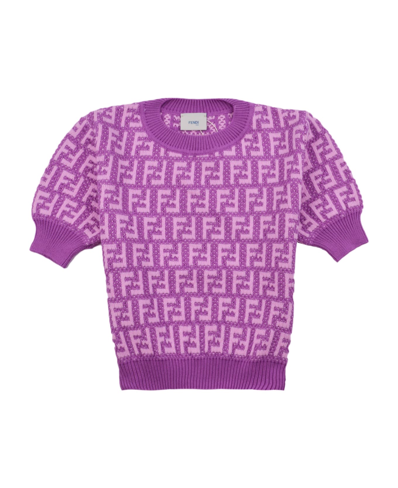 Fendi Cotton Knitted T-shirt - Rose