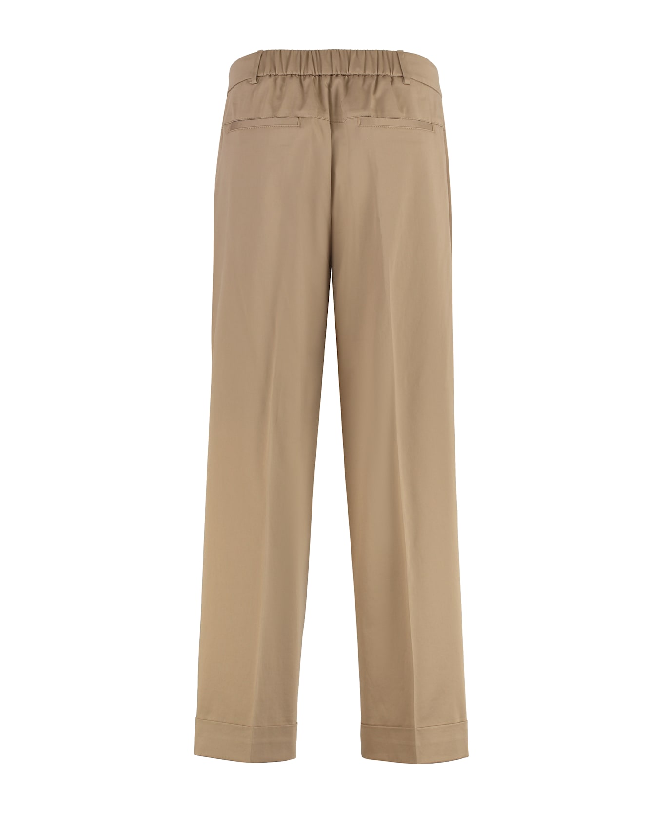 Peserico Stretch Cotton Trousers - Beige