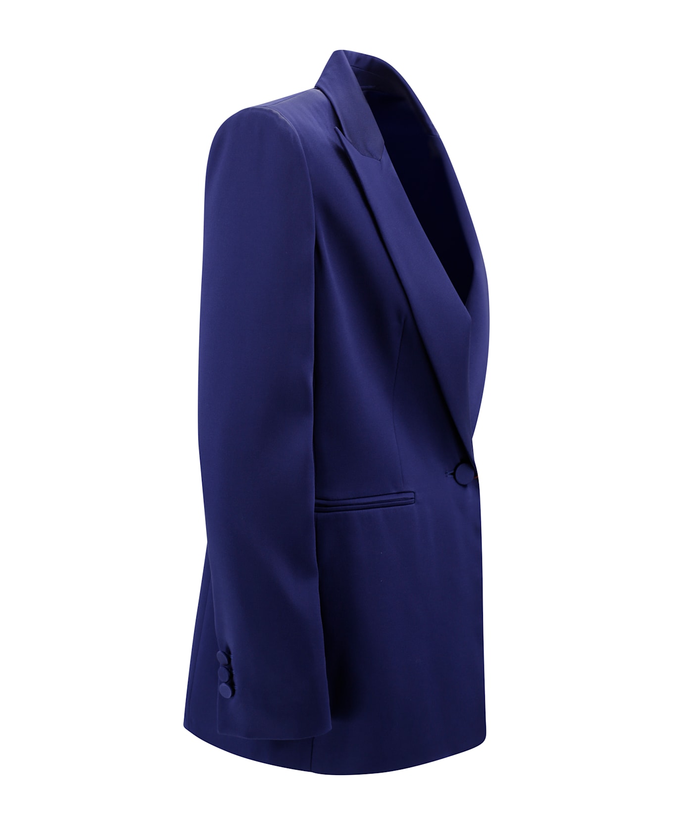 Max Mara Studio Cady Single-breasted Blazer Max Mara Studio - Blue