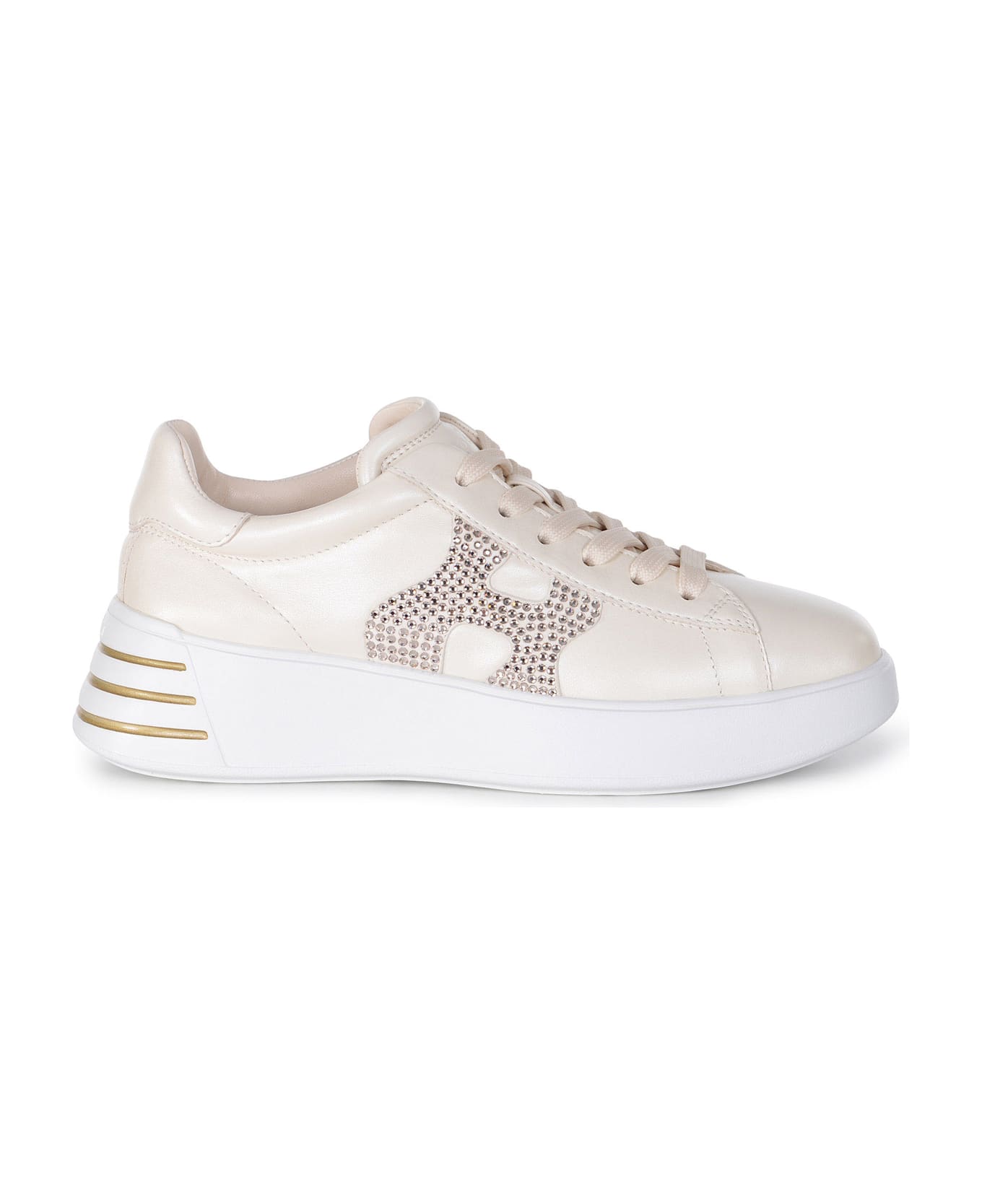 Hogan Rebel Embellished Sneakers Hogan - Beige