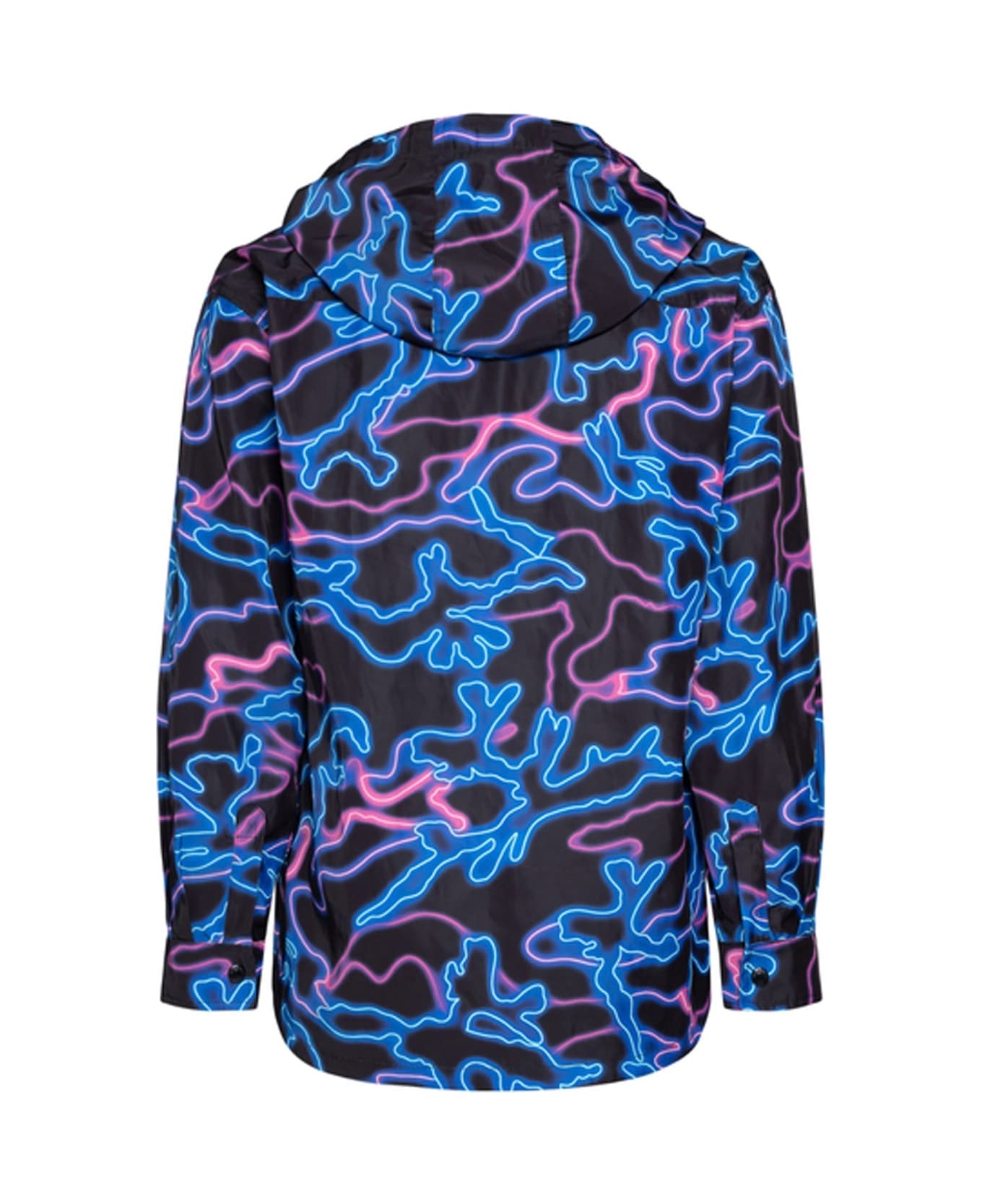 Valentino Printed Hooded Jacket - Blue