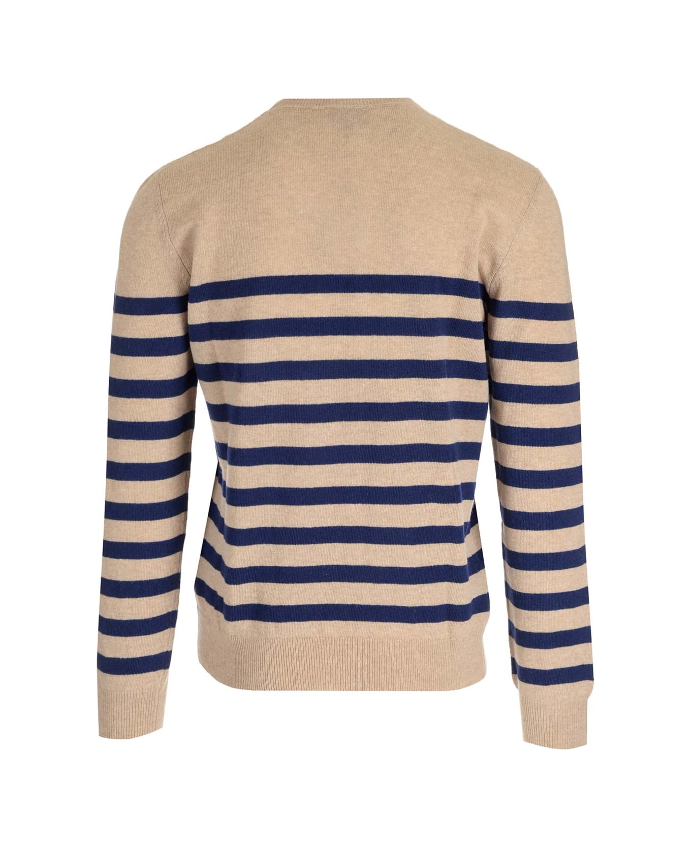 A.P.C. 'ismael' Striped Sweater - Beige/Dark Navy