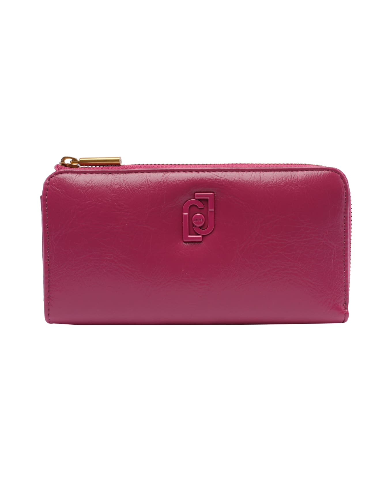 Liu-Jo Glossy Zip Around Wallet - Fuchsia