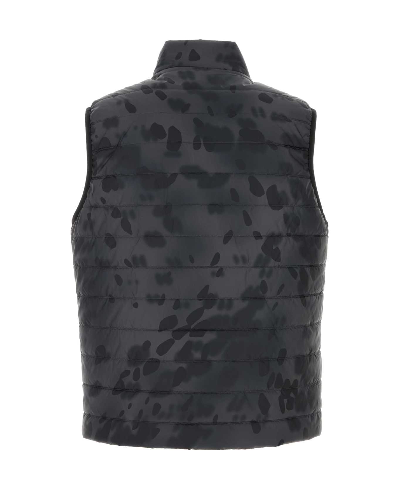 Hugo Boss Printed Nylon Sleeveless Jacket - DARKGREY
