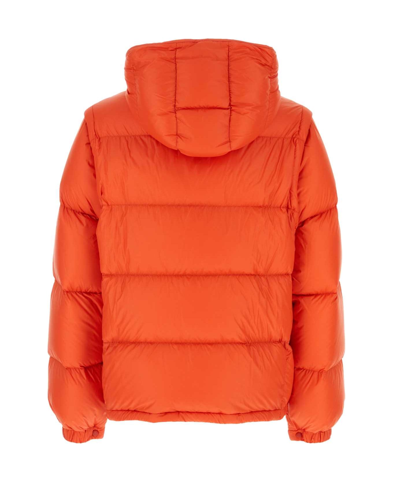 Moncler Orange Nylon Cyclone Down Jacket - 347