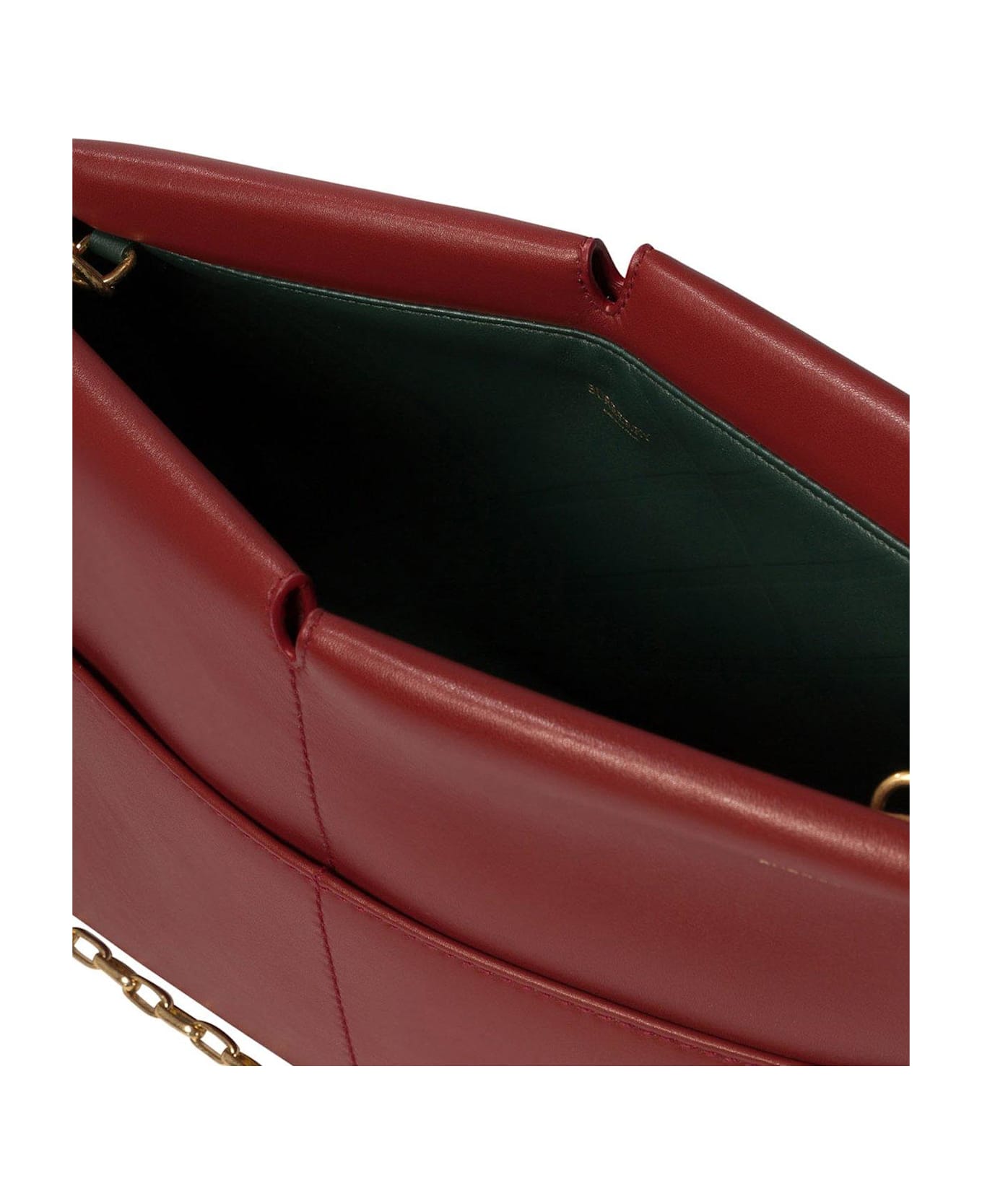 Burberry Snip Chain-linked Clutch Bag - Ruby