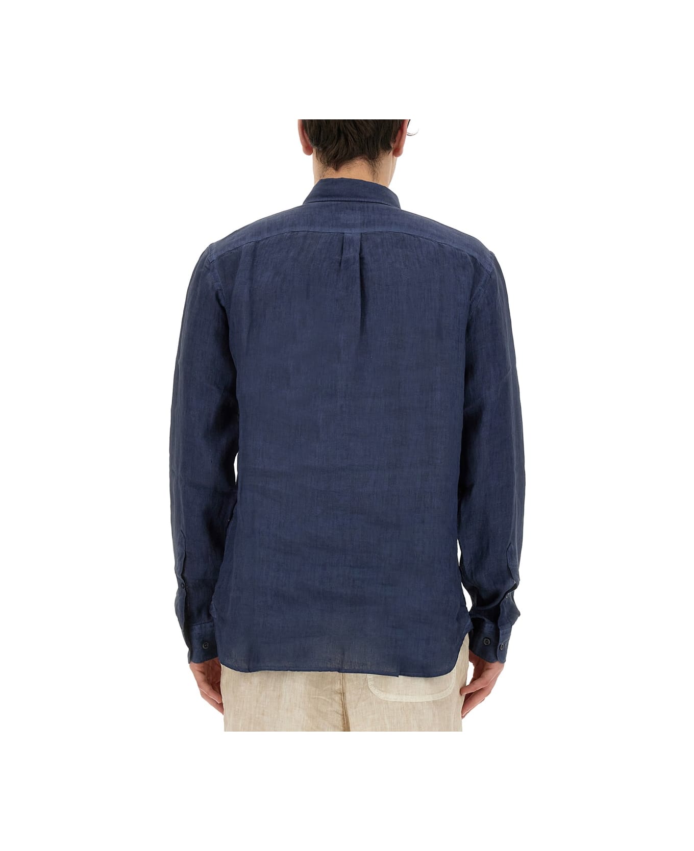 120% Lino Linen Shirt - BLUE