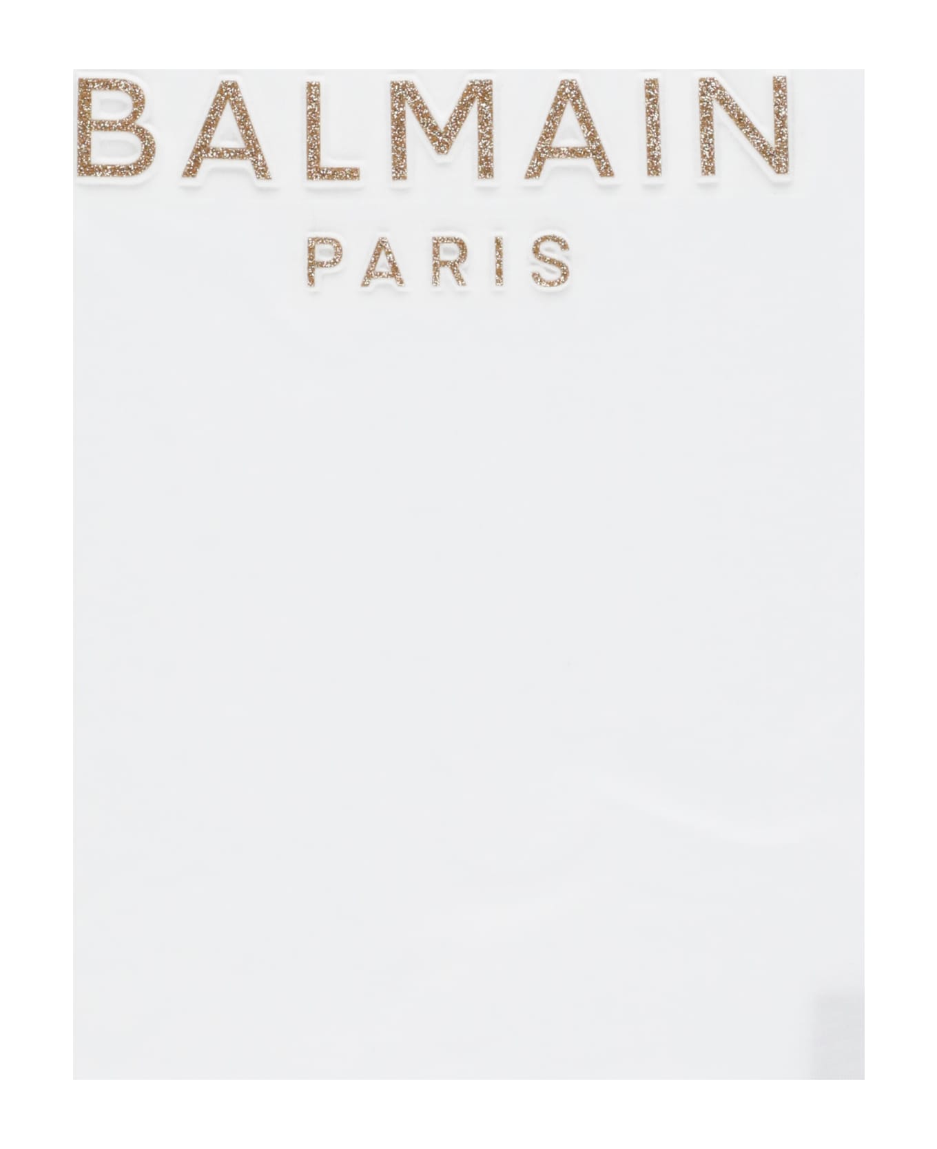 Balmain T-shirt With Logo - White/gold