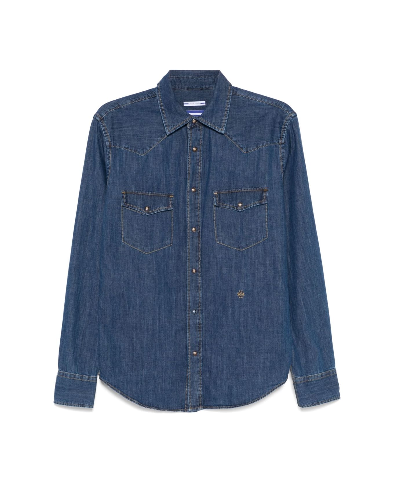 Jacob Cohen Cotton Western Shirt - Blue
