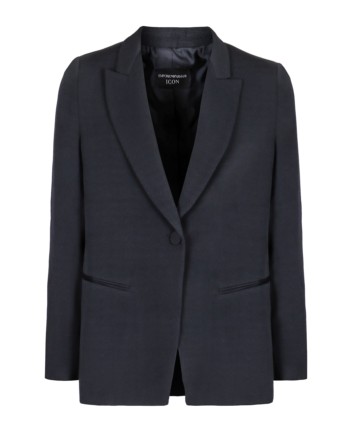 Emporio Armani Single-breasted One Button Jacket - blue