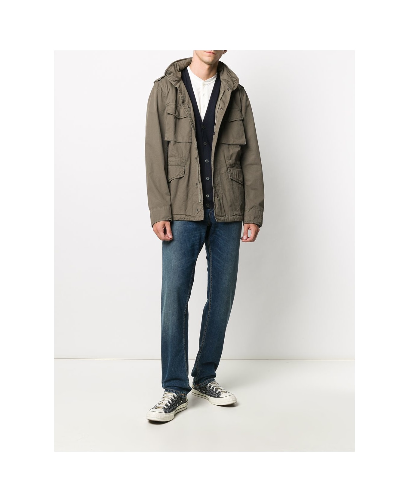 Barba Napoli Barba V-neck Cardigan - Blue