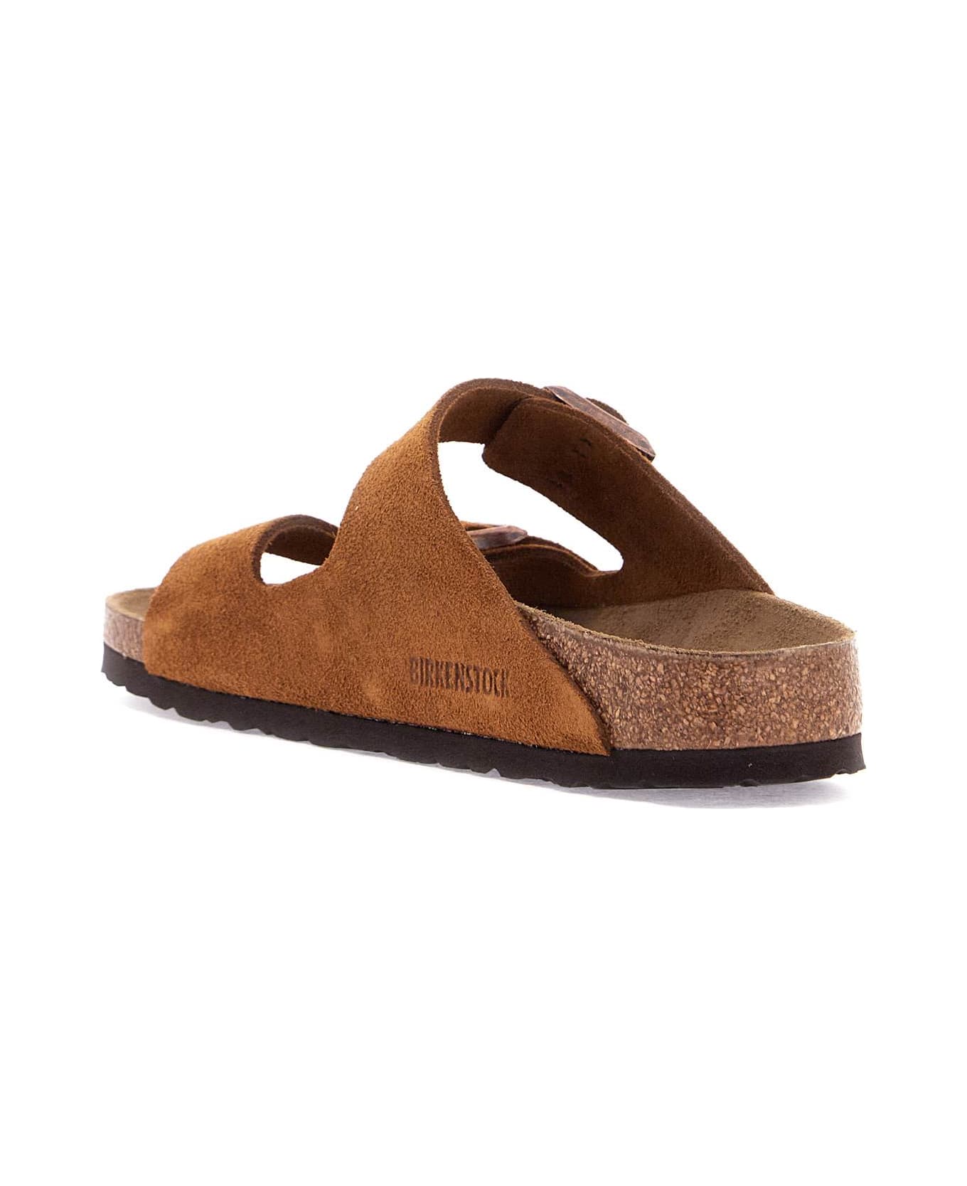 Birkenstock Arizona Slides Narrow Fit - Leather Brown
