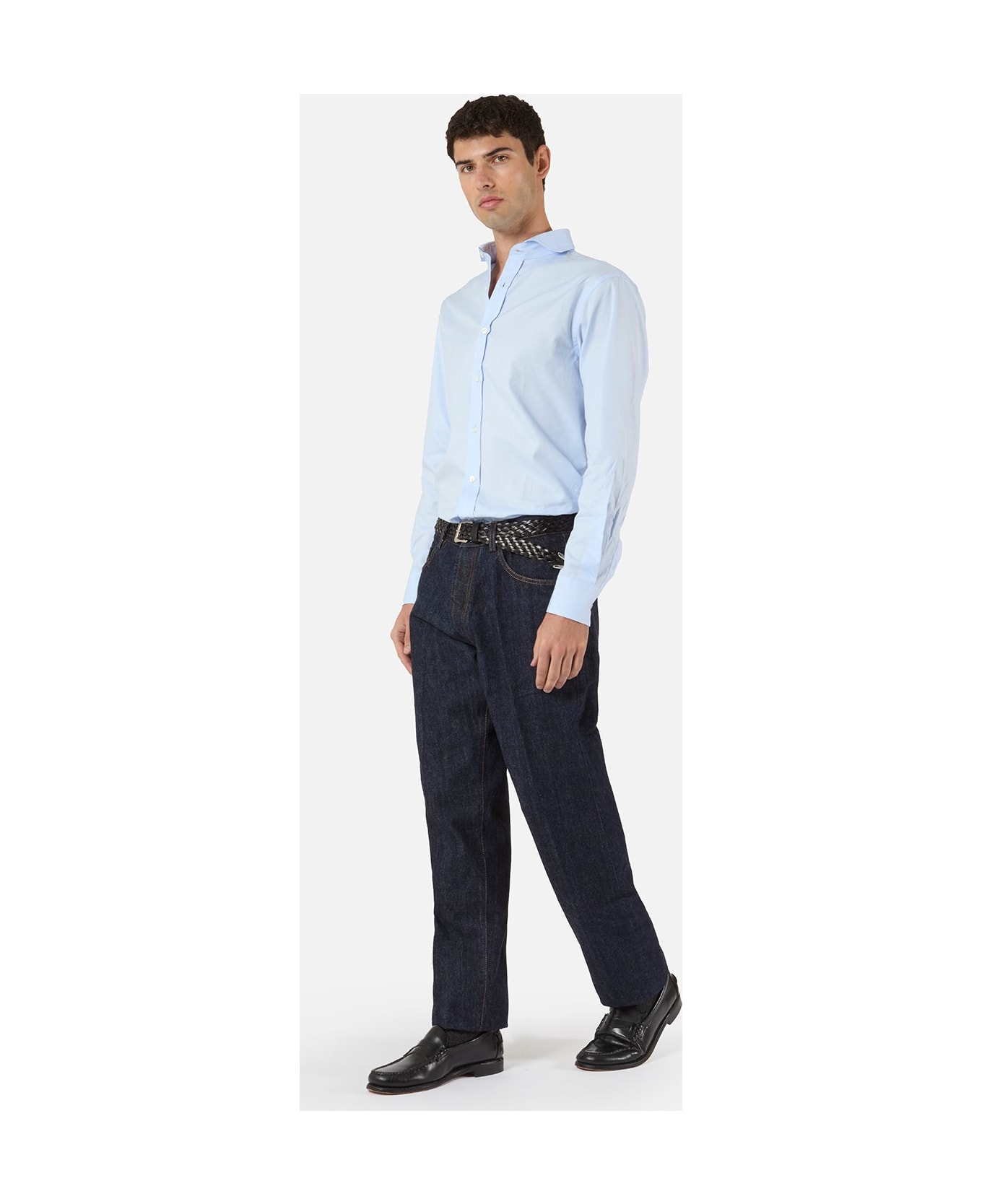 doppiaa Aalassio French Collar Oxford Shirt