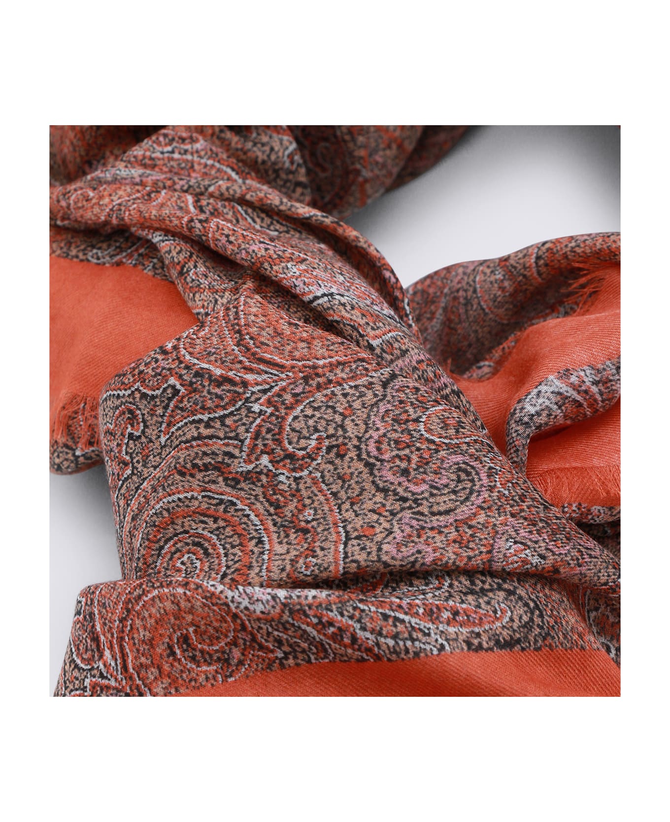 Etro Orange Scarf - Brown