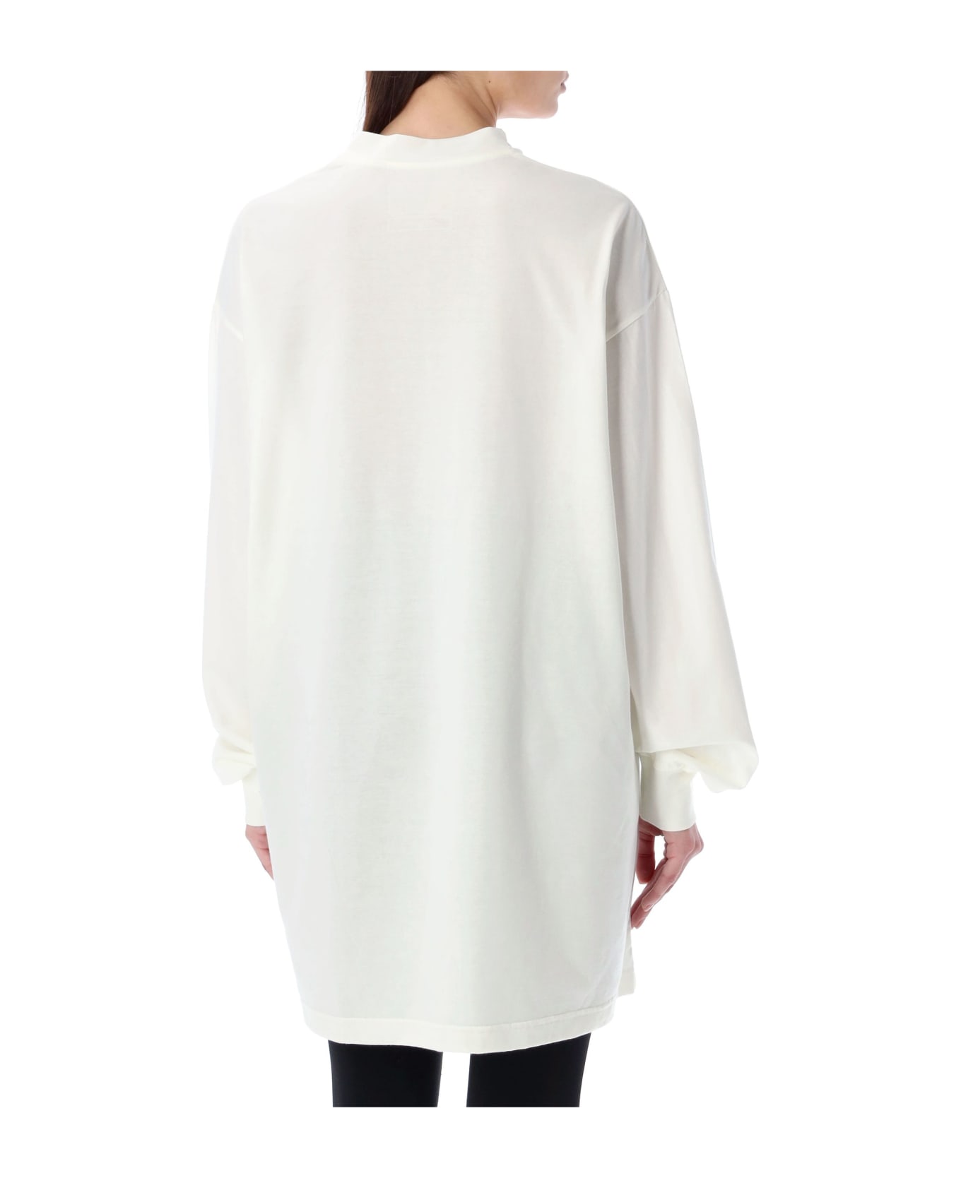 Y-3 Mock Neck Long Sleeves T-shirt - WHITE Tシャツ