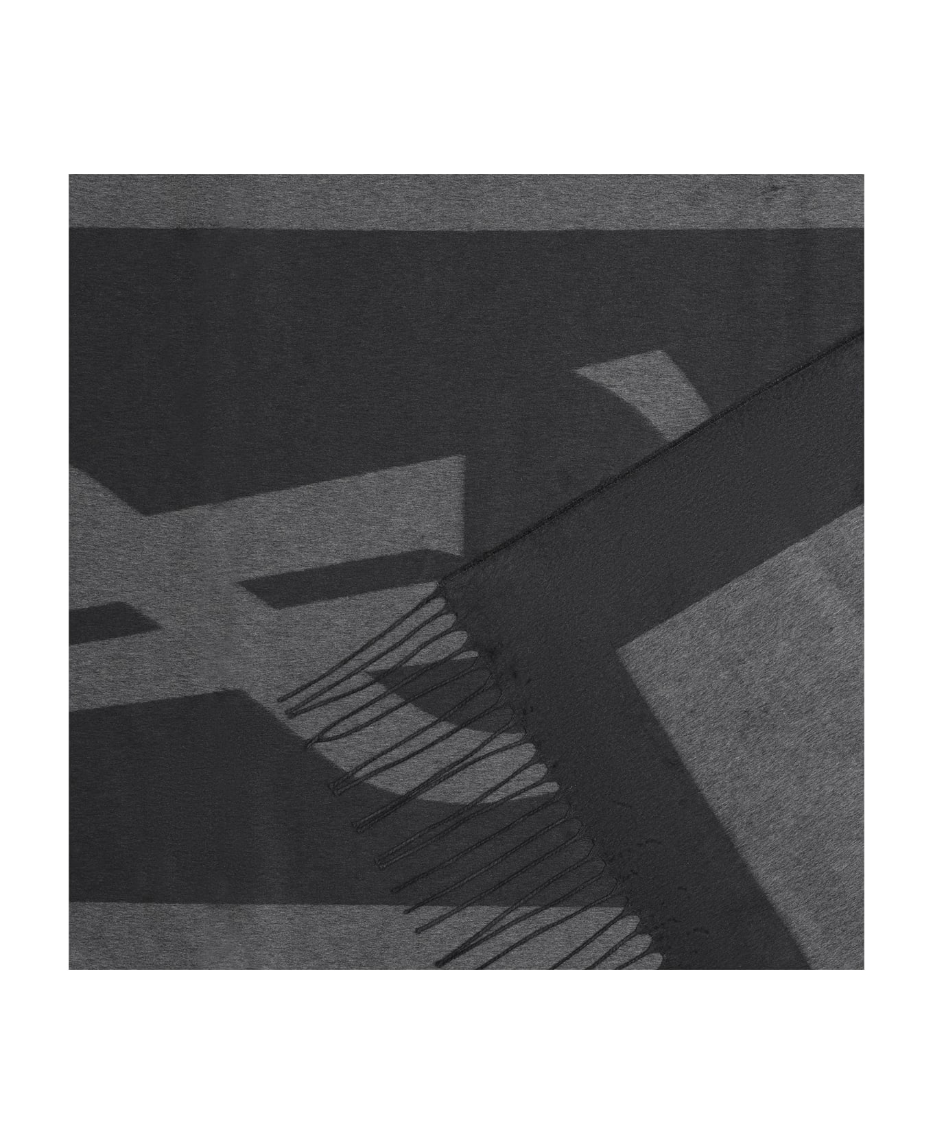 Saint Laurent Silk Scarf - Graphite Dark Grey