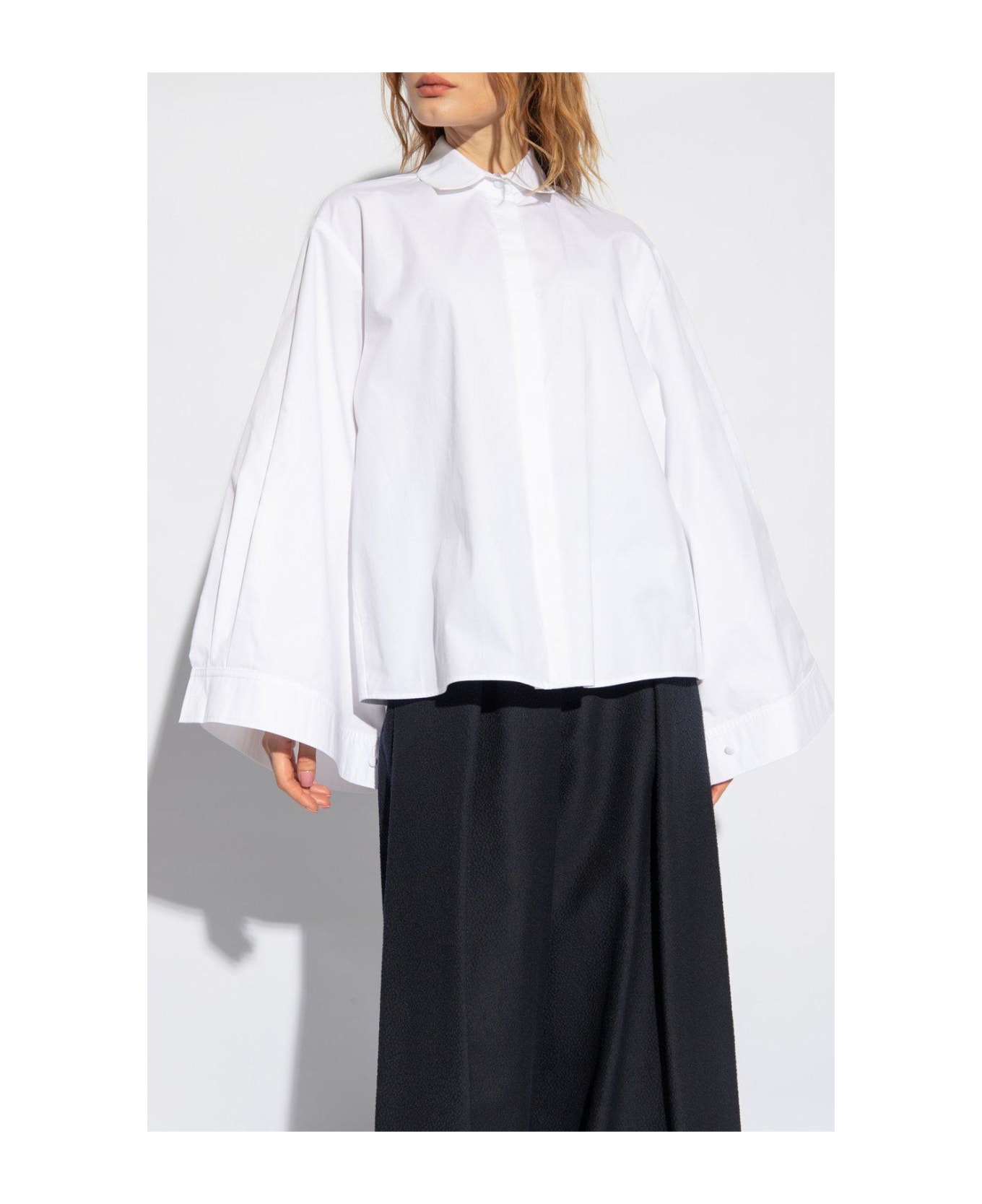 Emporio Armani Oversize Cotton Shirt - Bianco ottico