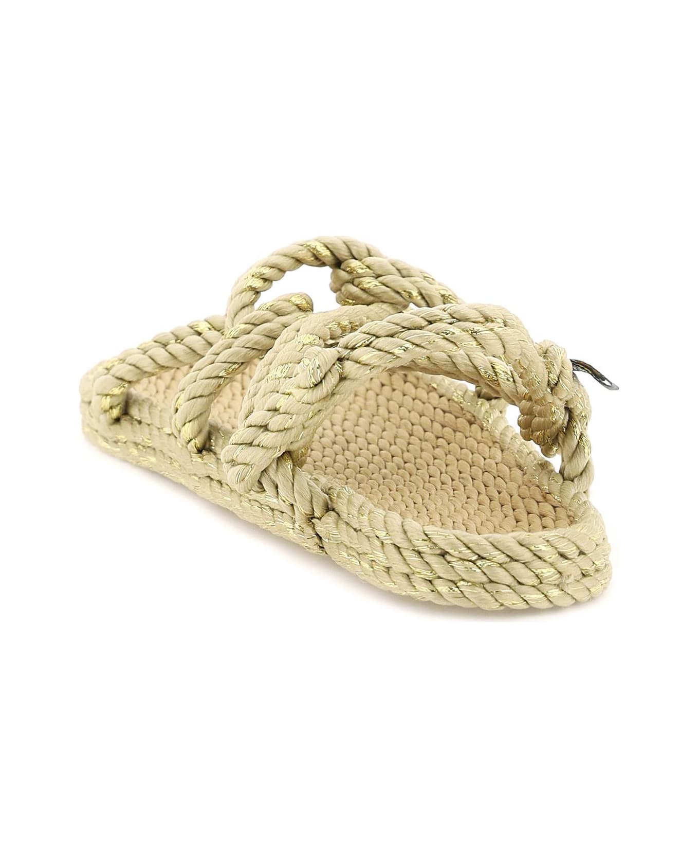 Nomadic State of Mind Mountain Momma S Rope Sandals - BEIGE SPARKLING GOLD (Beige)