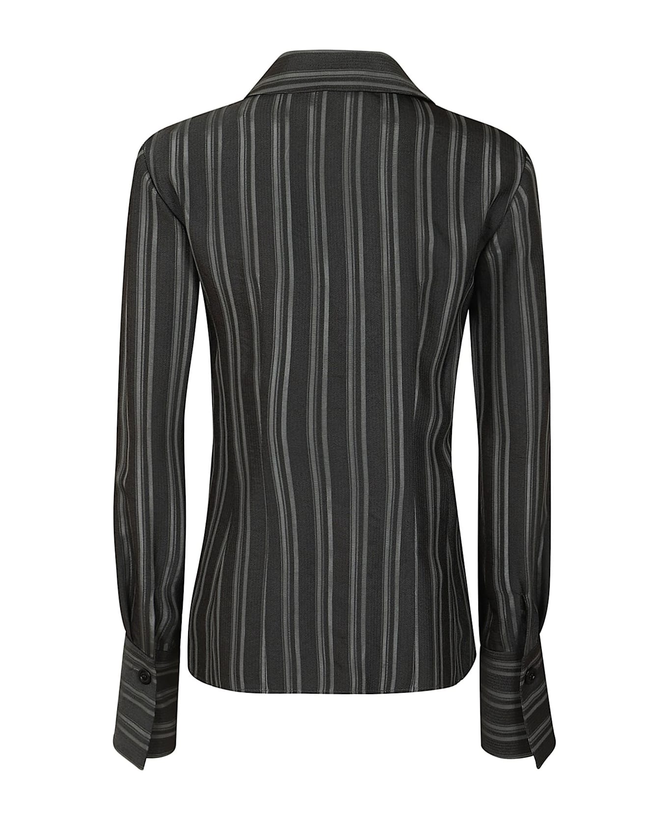 Alberta Ferretti Buttoned Striped Shirt - Grigio