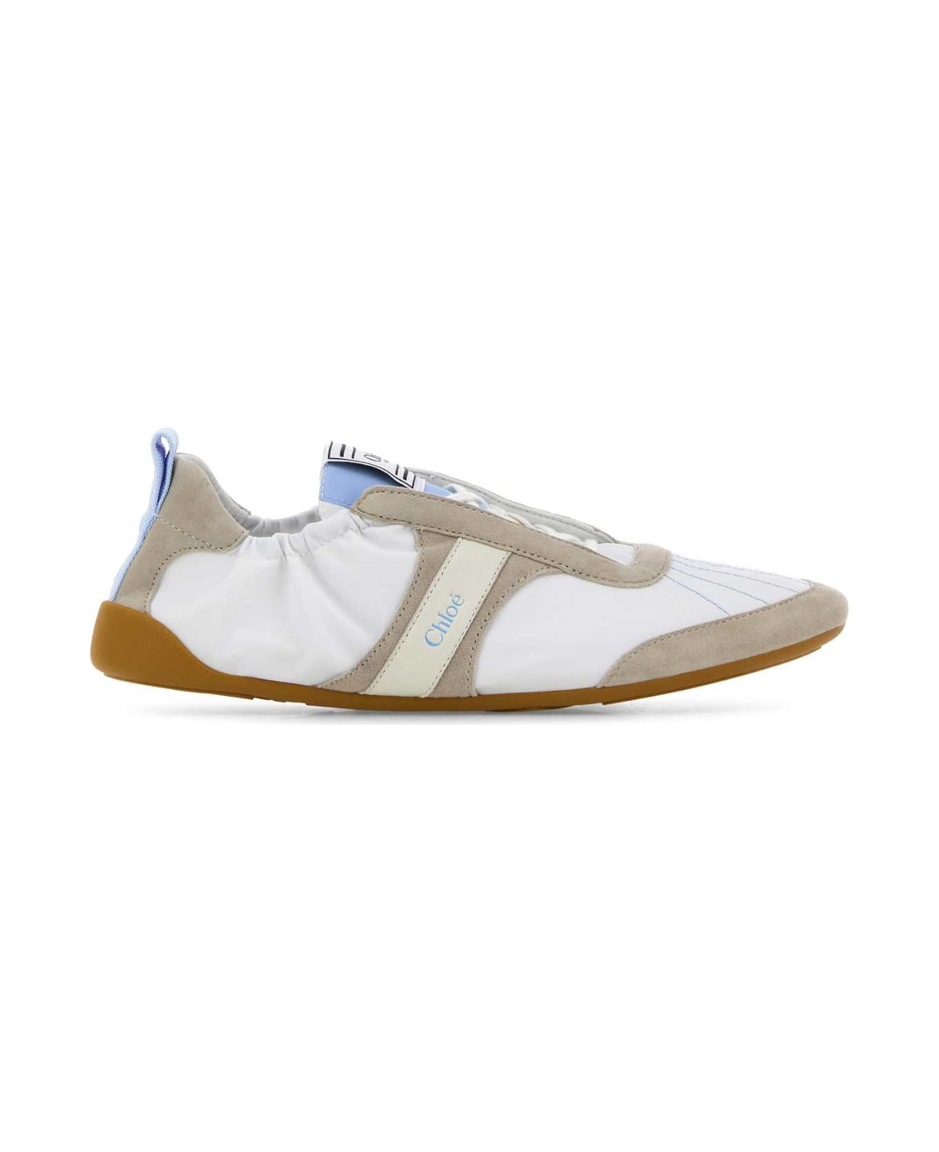 Chloé Multicolor Fabric And Suede Sneakers - DREAMYBLUE