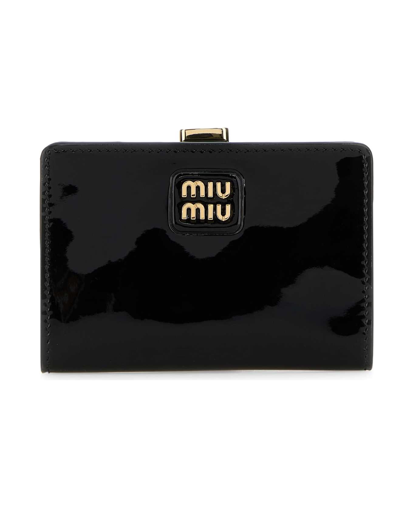 Miu Miu Black Leather Wallet - NERO