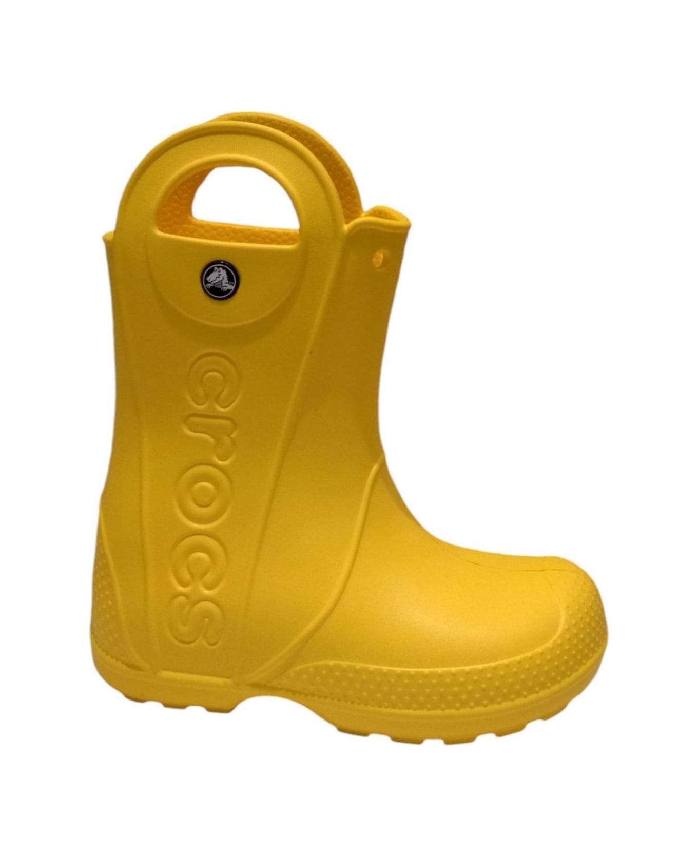 Crocs Logo Embossed Rain Boots - Yellow
