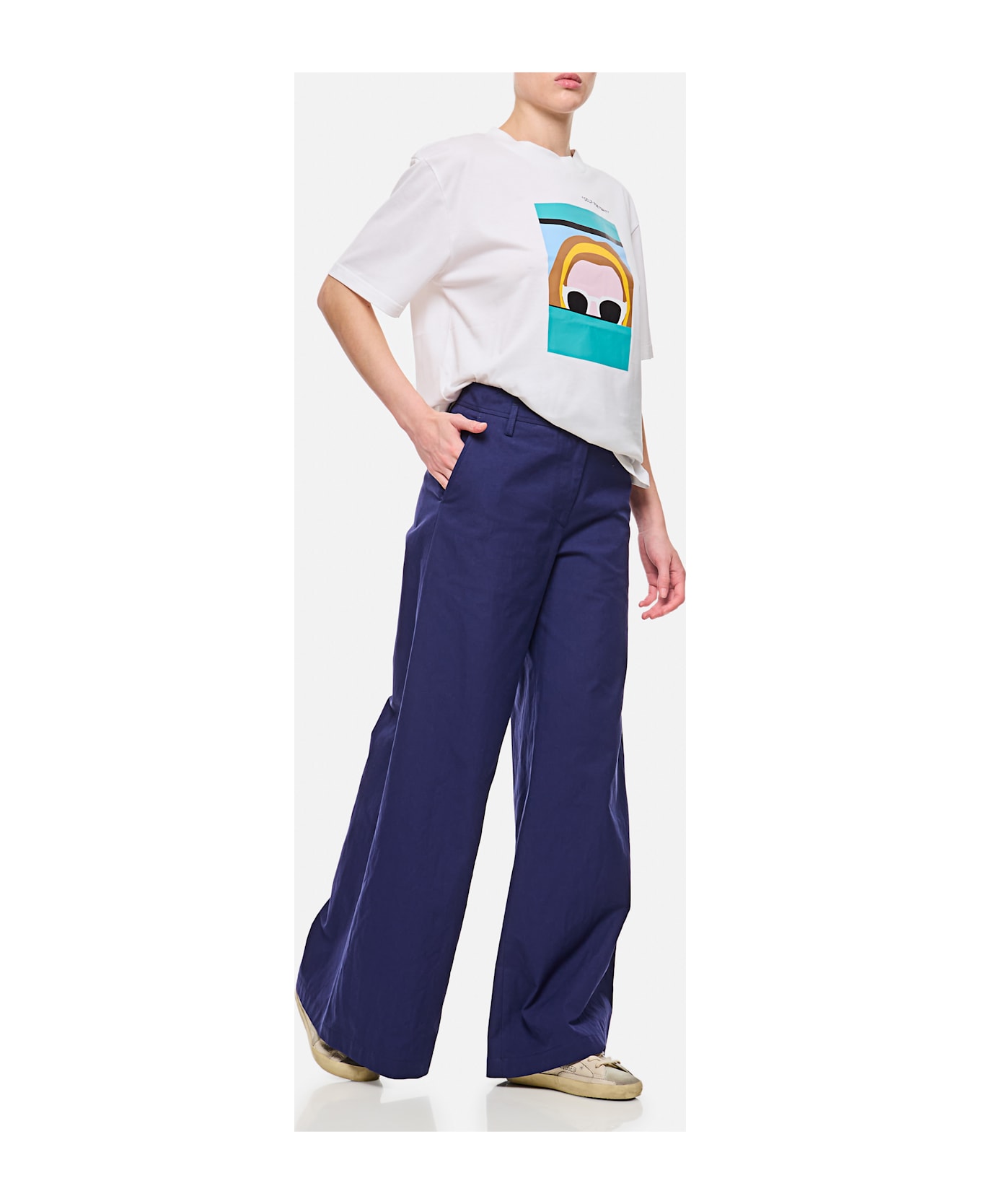 Alberto Biani Wide Pants - Blue