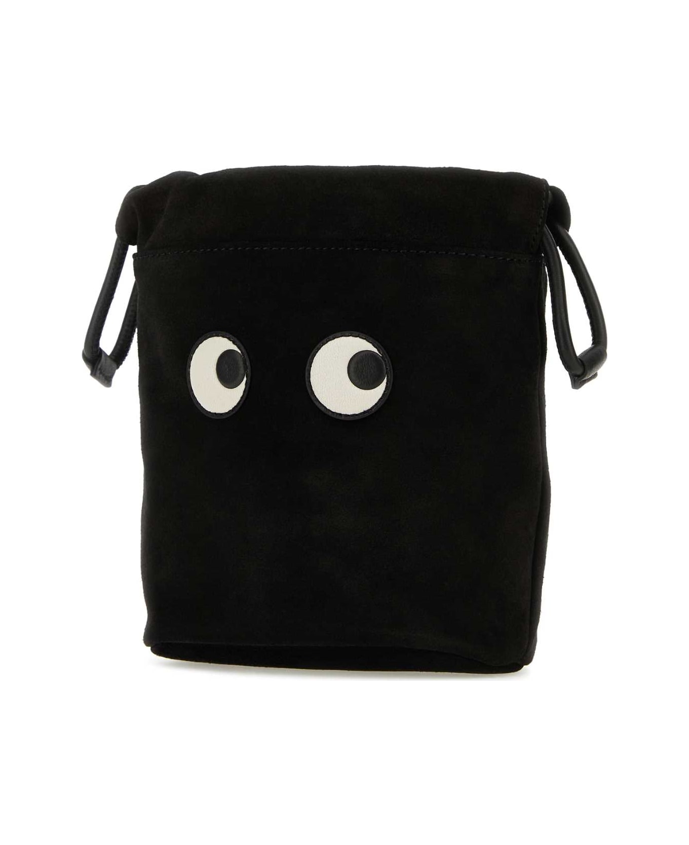 Anya Hindmarch Black Suede Pouch - BLACK