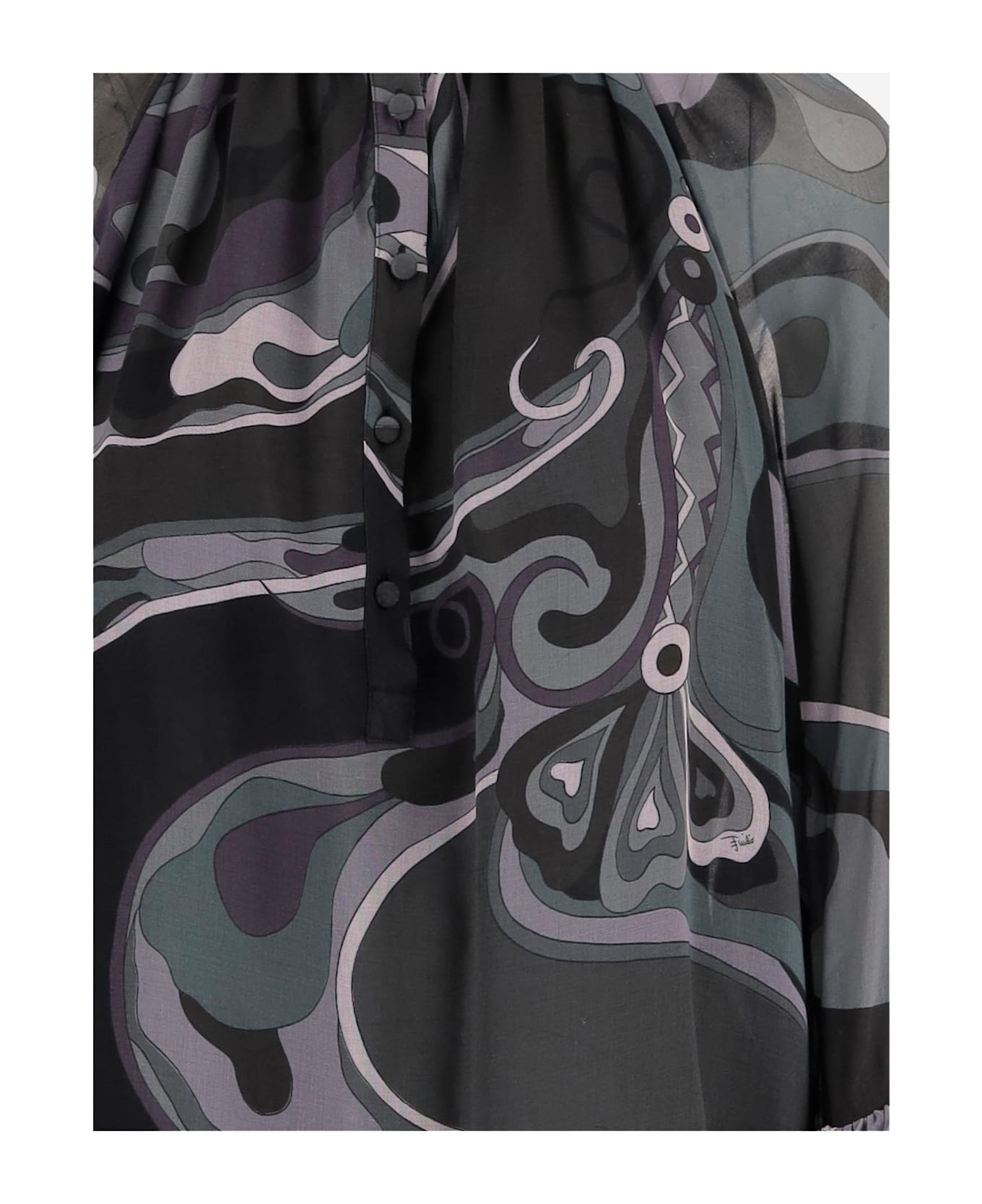 Pucci Viscose Blouse With Abstract Print - Red