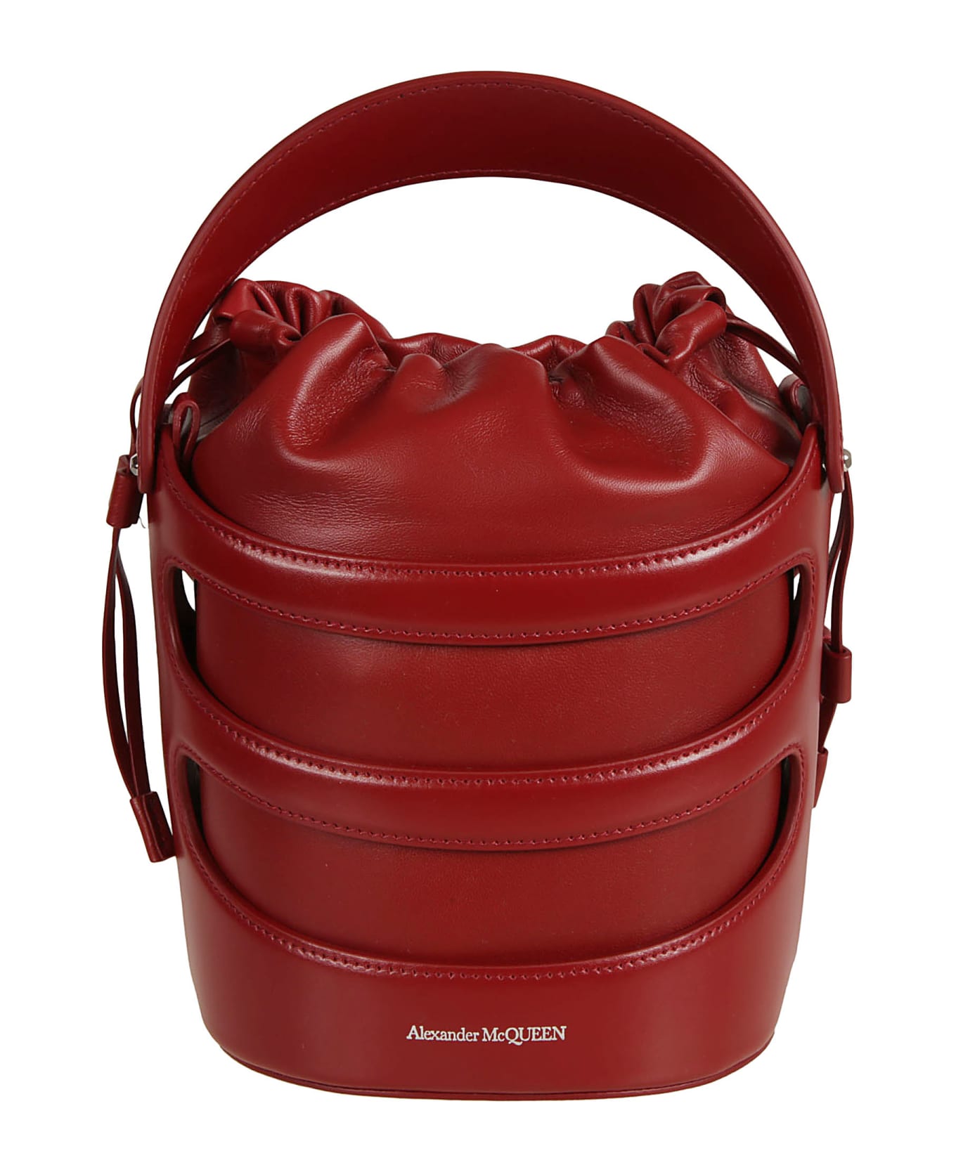 Alexander McQueen The Rise Bucket Bag - Dark Red