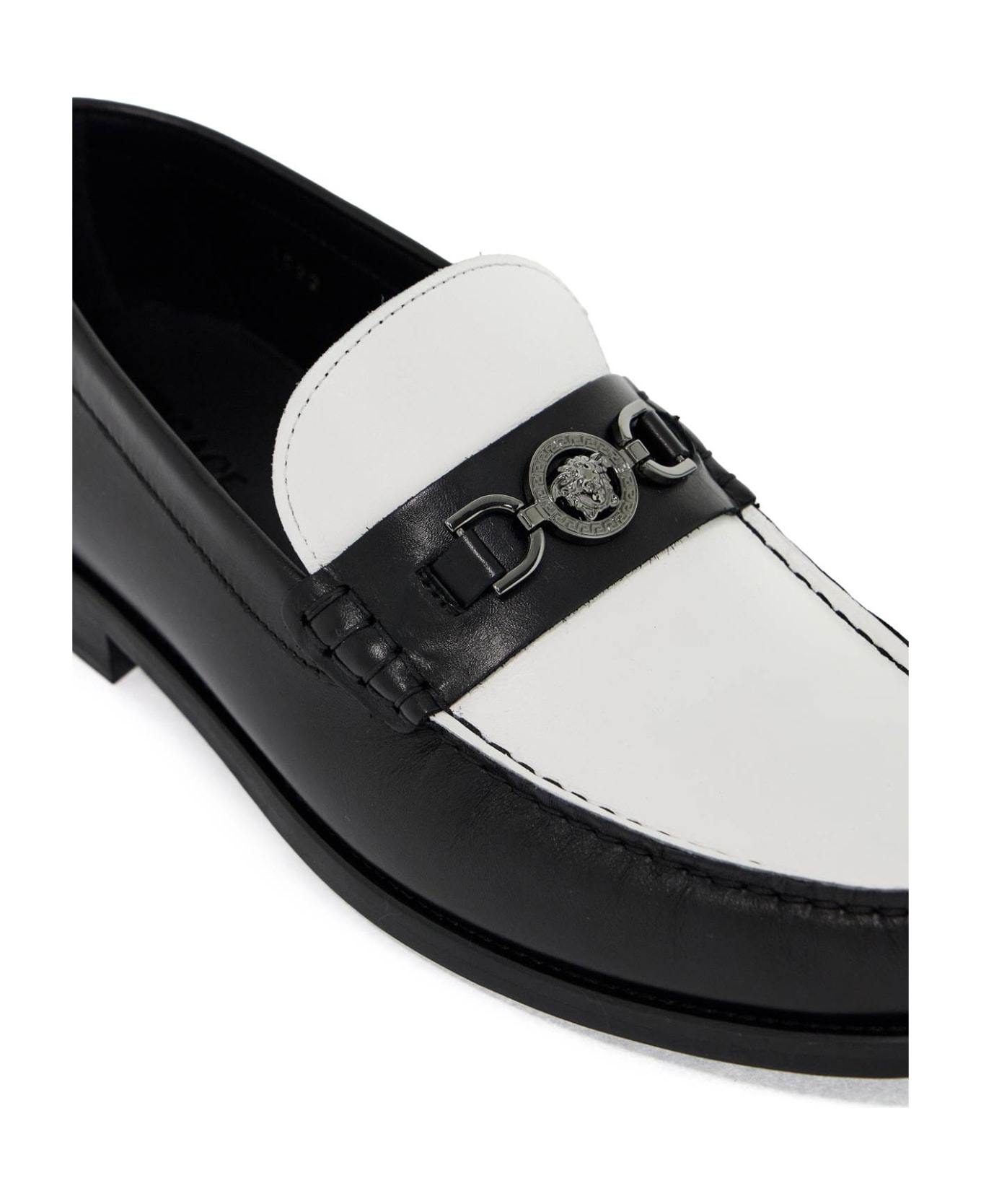 Versace Medusa '95 Loafers - BLACK-RUTHENIUM ULTRA BLA (Black)