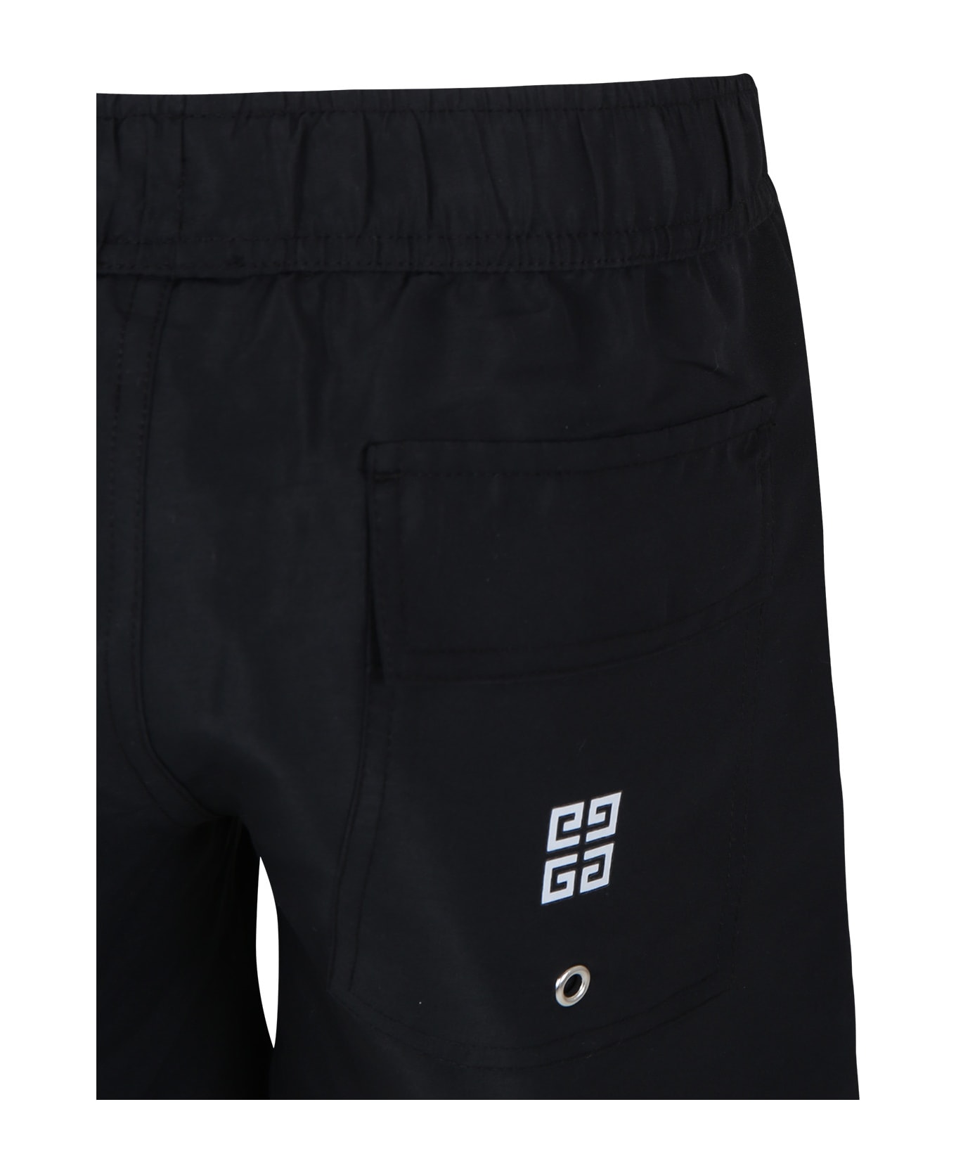 Givenchy bomber Black Swim Shorts For Boy With Logo - Black