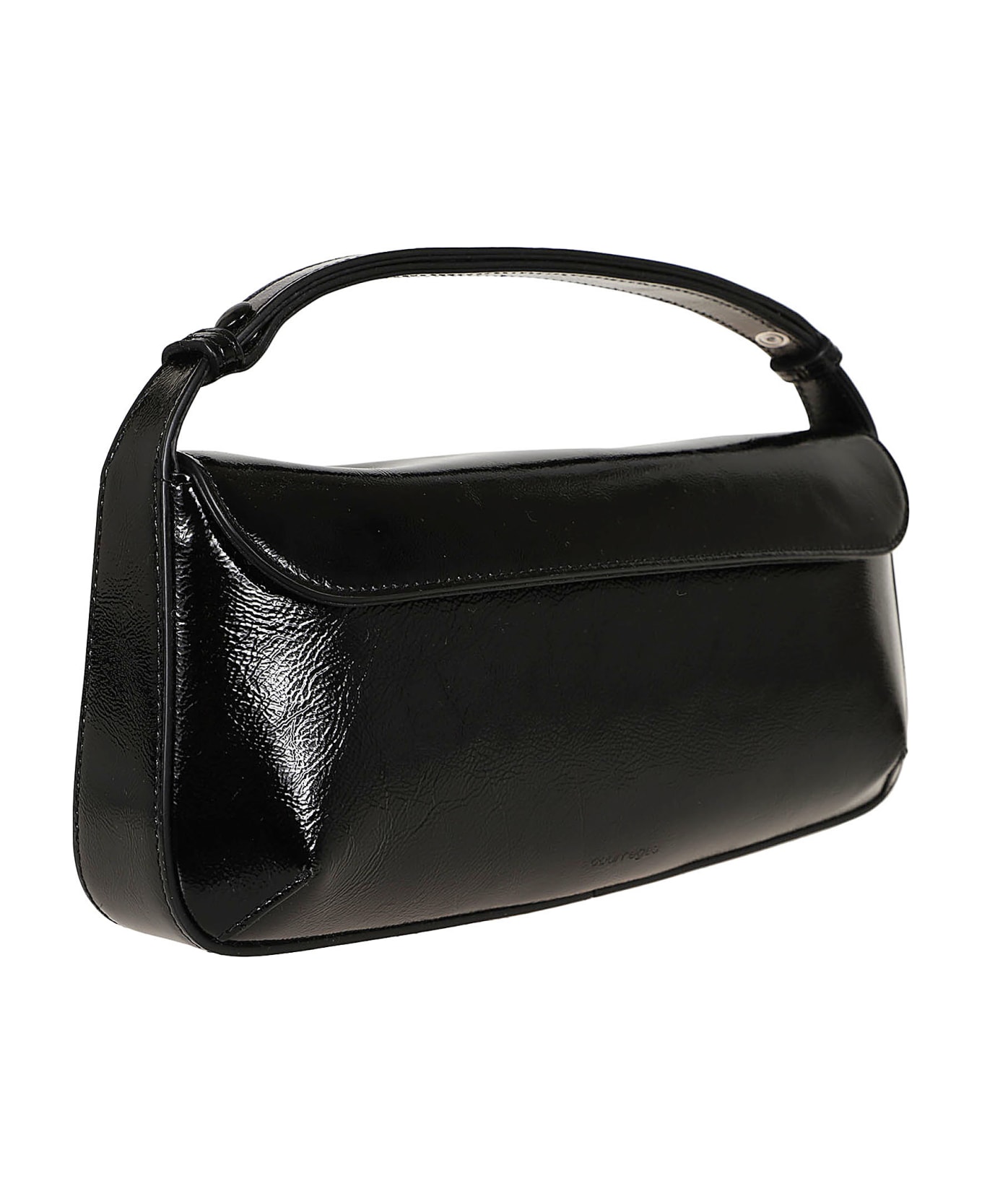 Courrèges Sleek Naplack Leather Baguette Bag - Black ショルダーバッグ