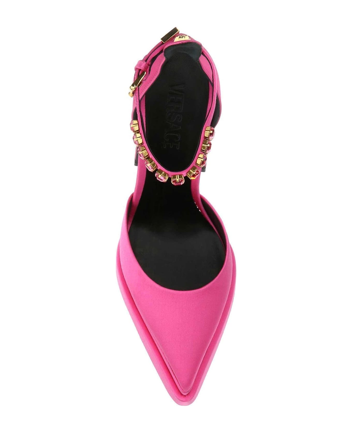 Versace Silk Satin Pumps - Pink