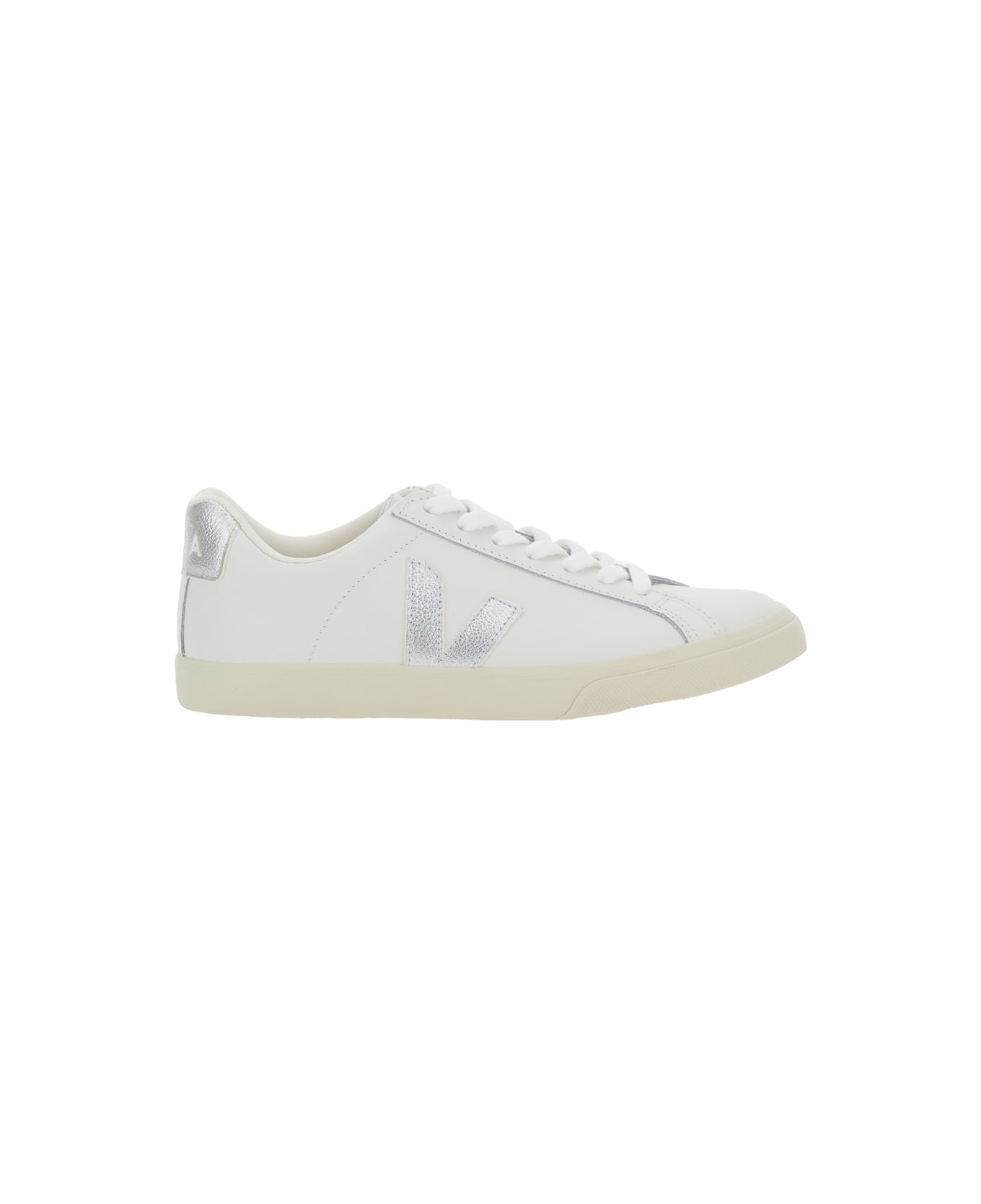 Veja 'esplar' White Sneakers With Contrasting Side Logo In Leather Woman - White