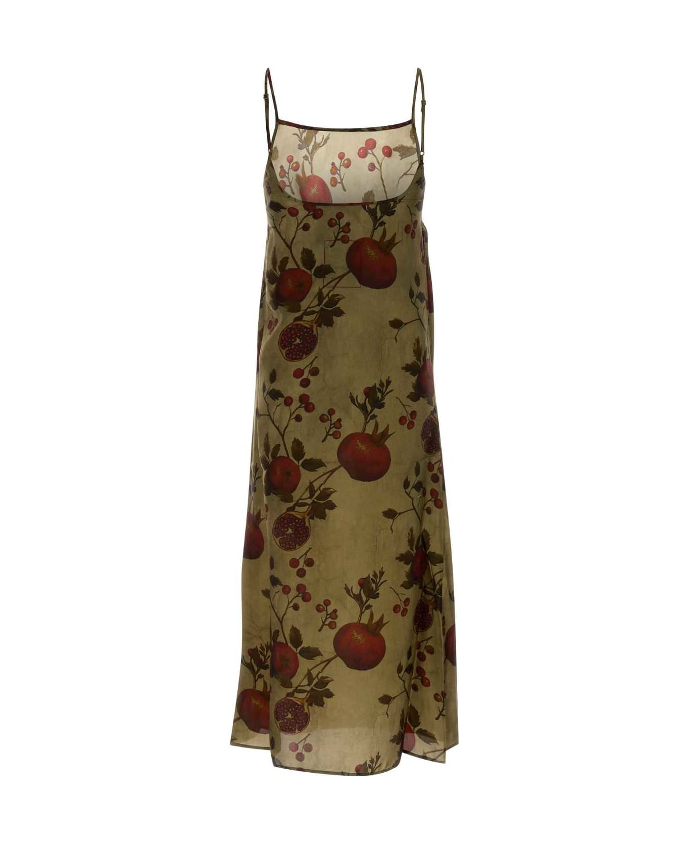 Uma Wang Printed Viscose And Cupro Anaya Dress - MULTICOLOUR