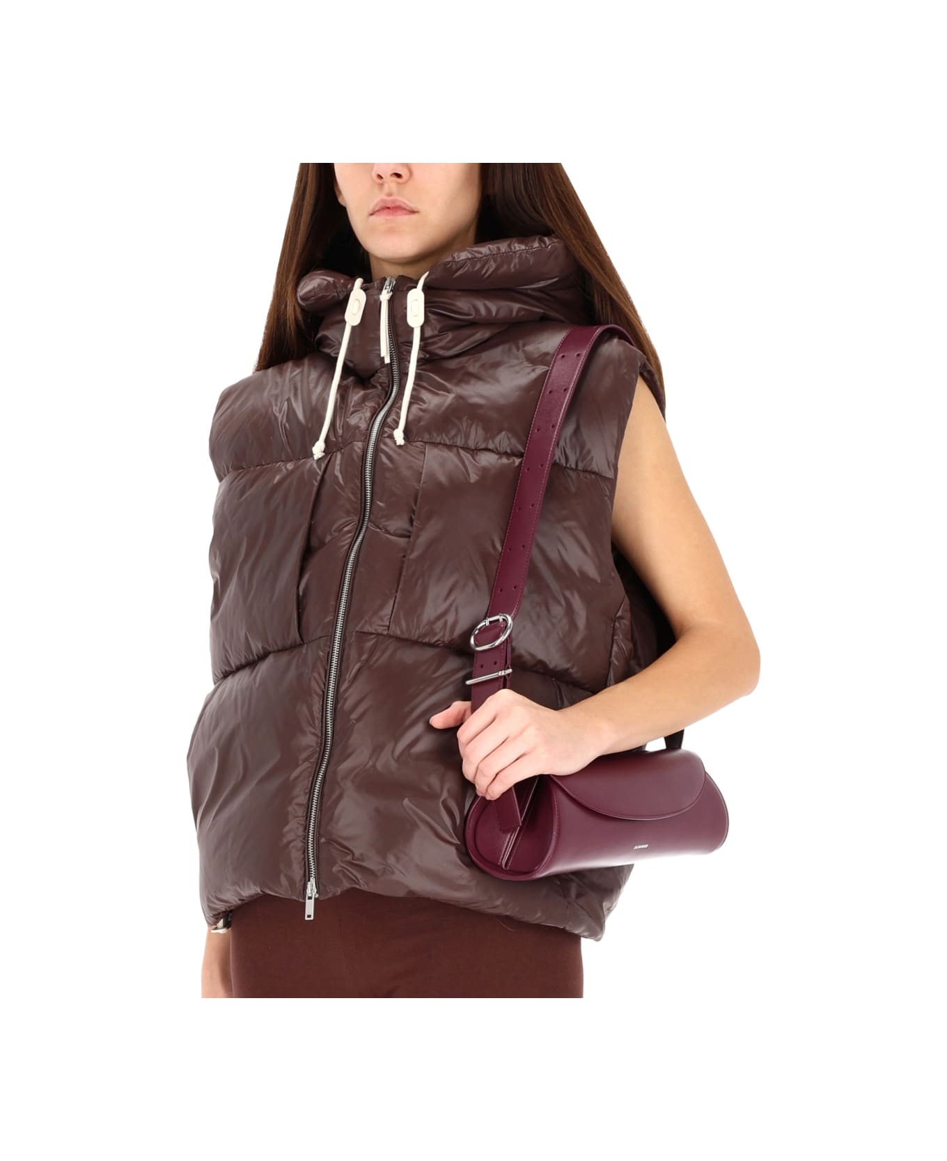 Jil Sander Padded Vest - BORDEAUX