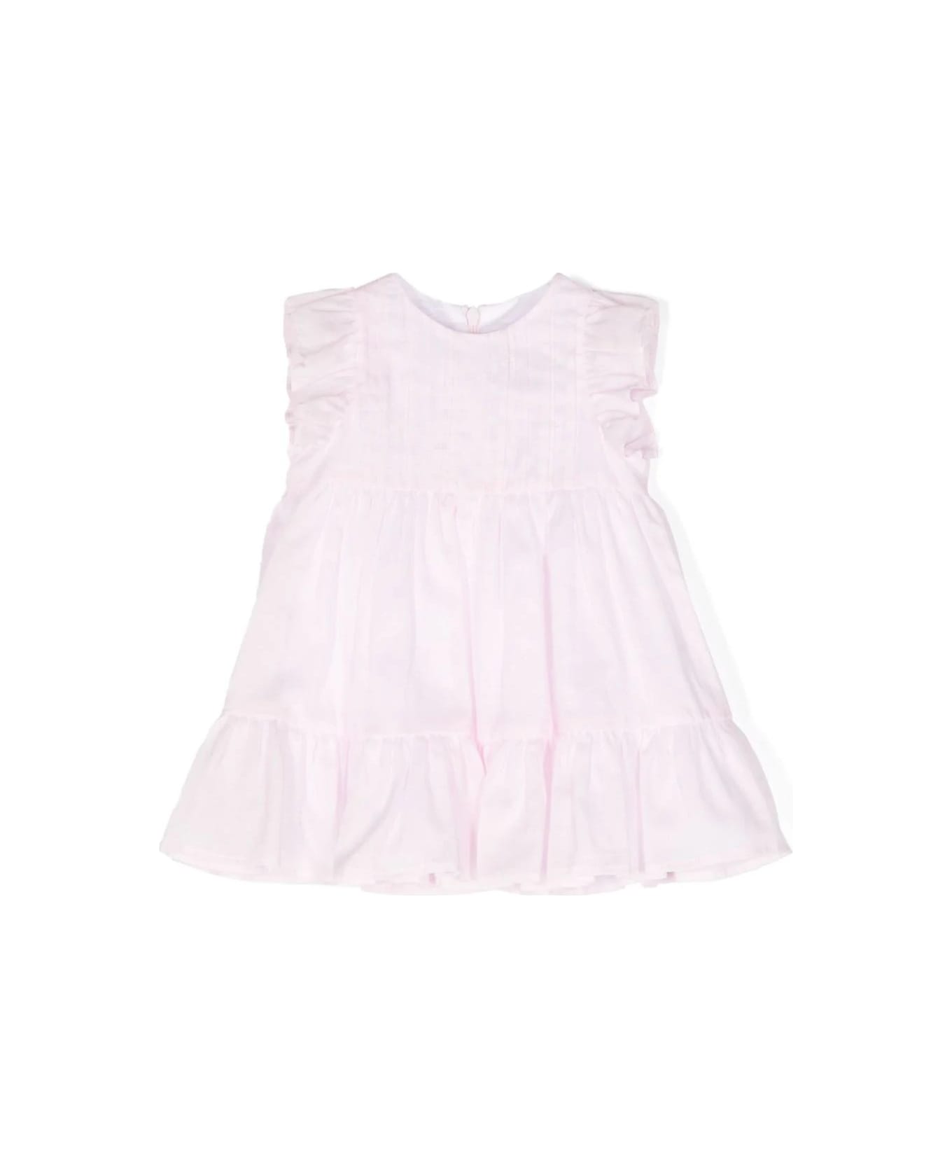 Il Gufo Pink Cotton Voile Dress With Culotte - Pink