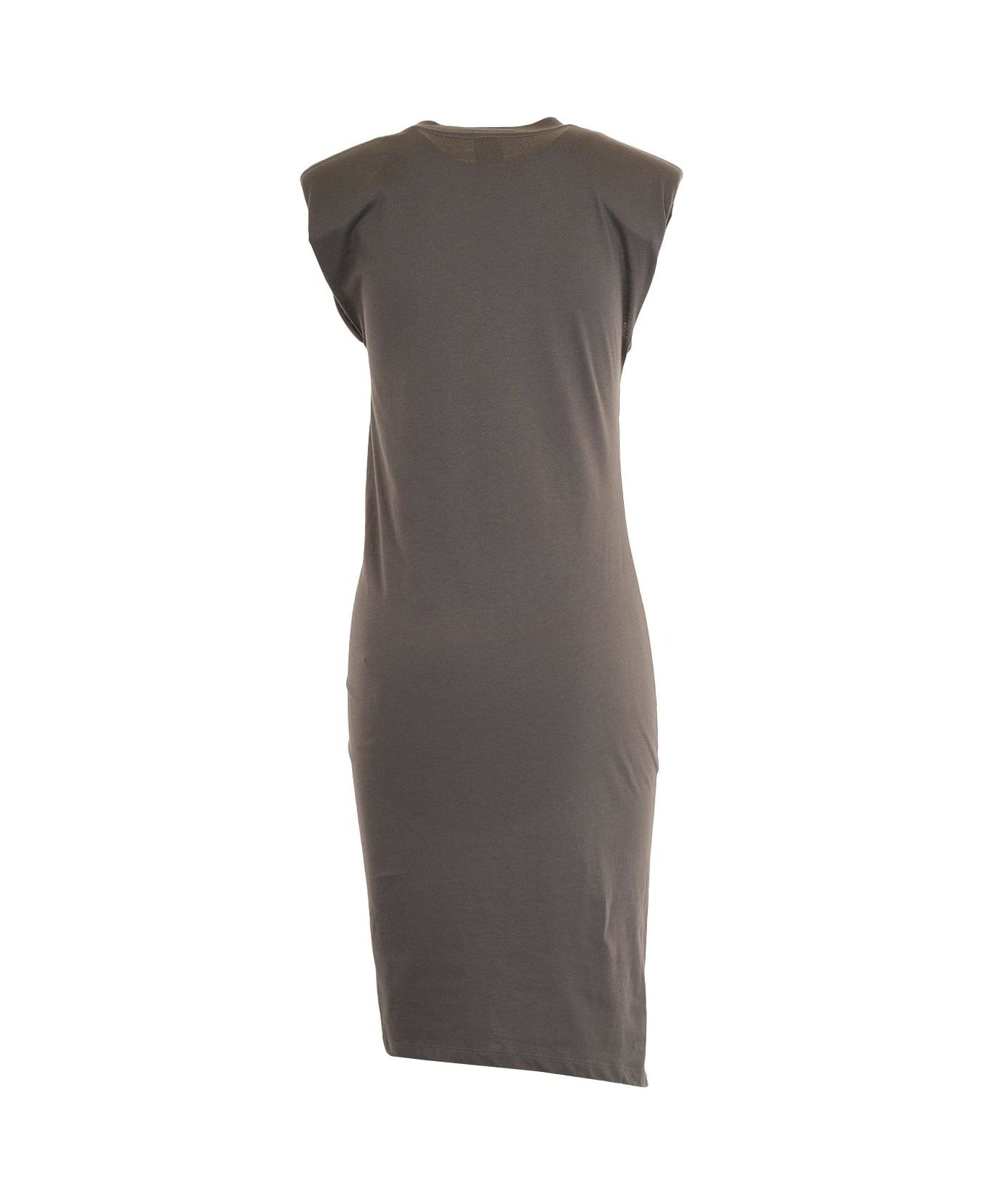 Pinko Logo-embroidered Sleeveless Mini Dress - GRIGIO-GABBIANO SCURO