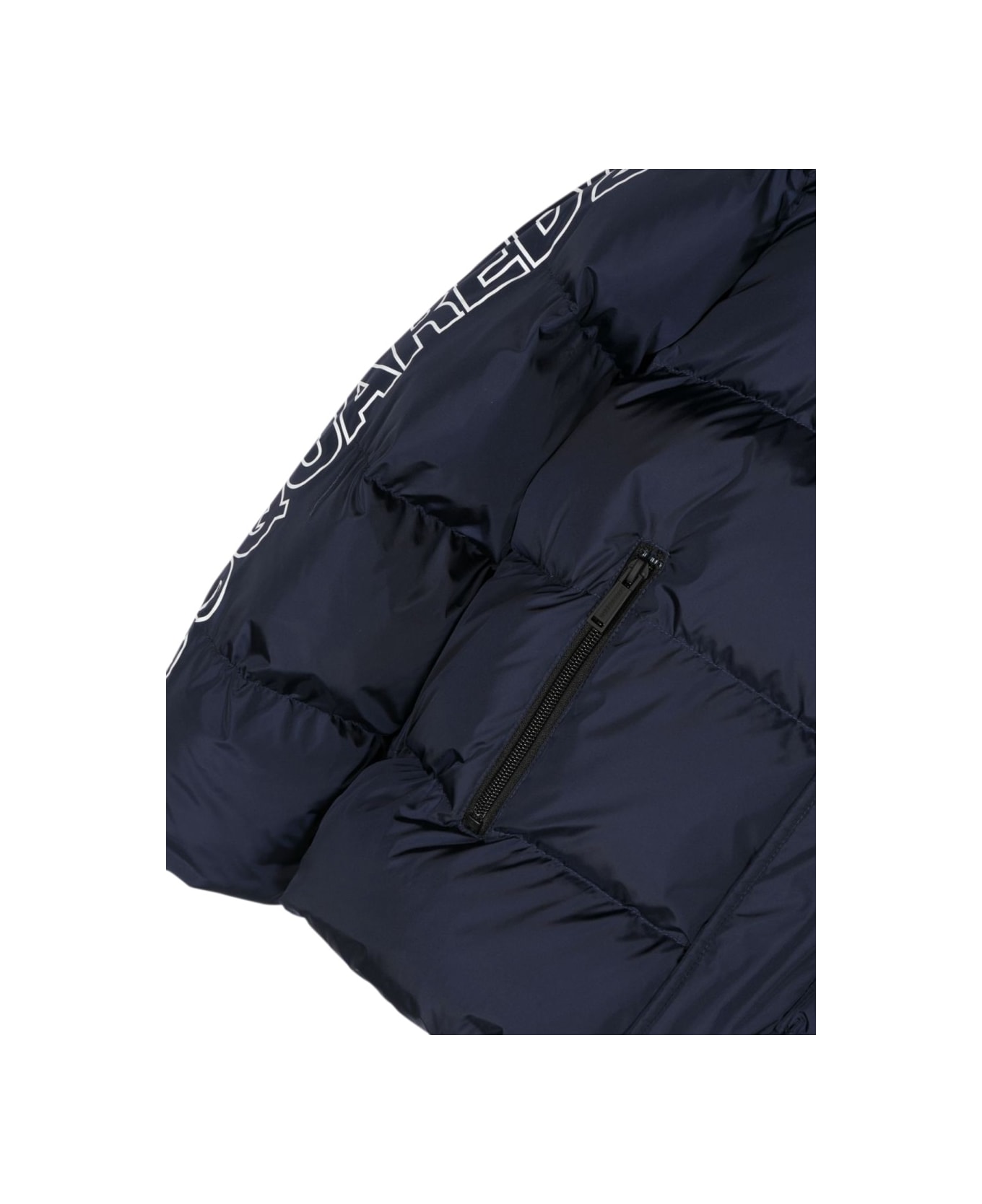 Dsquared2 Down Jacket With Hood - BLUE