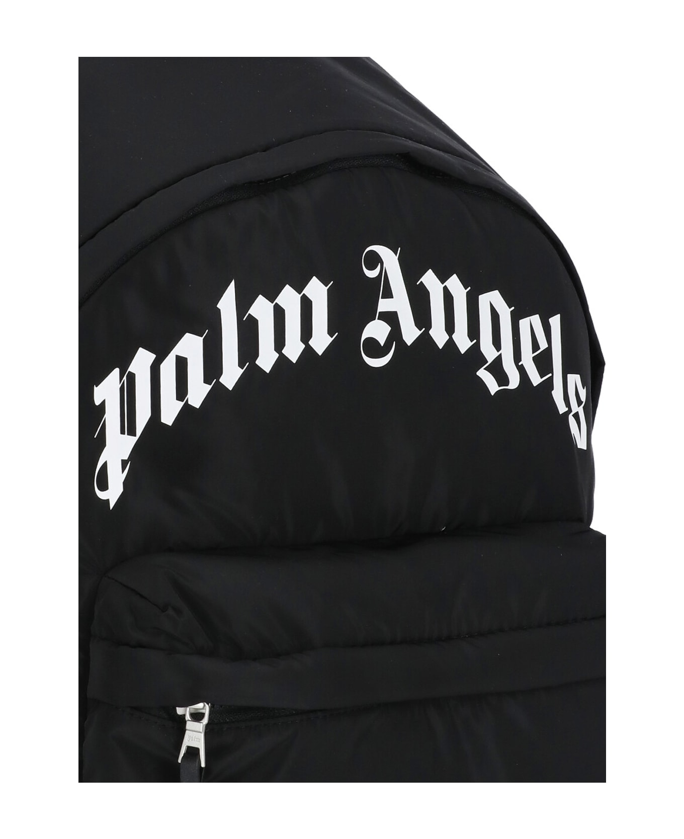 Palm Angels Curved Logo Backpack - Black