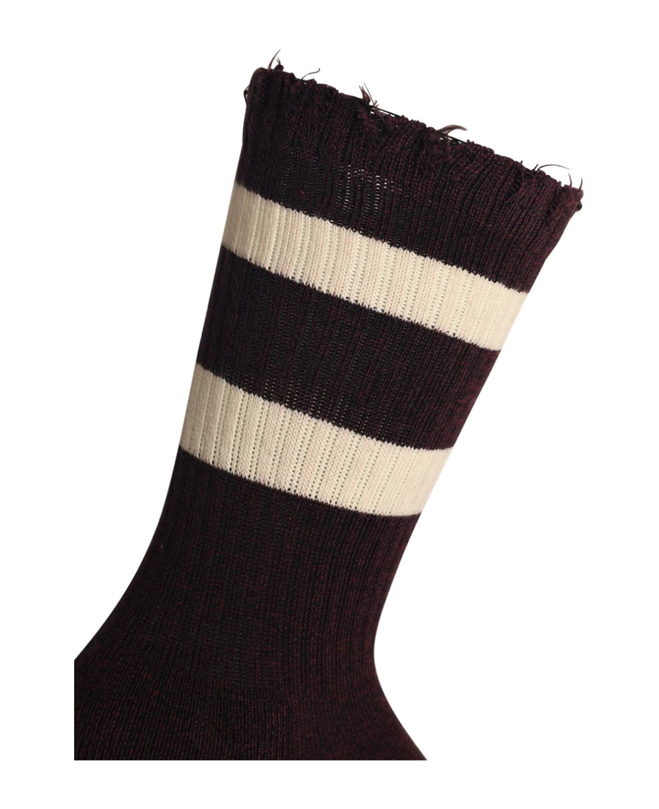 Golden Goose Burgundy Cotton Socks - Bordeaux