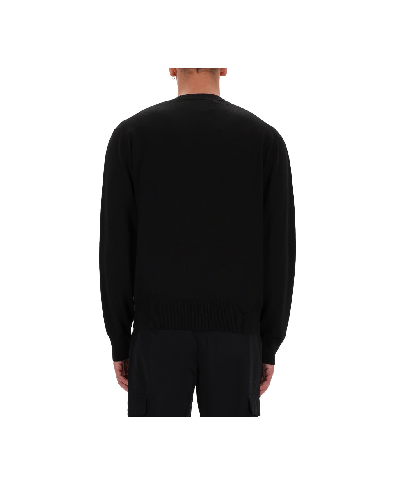 Versace Jeans Couture Jersey With V-emblem - BLACK